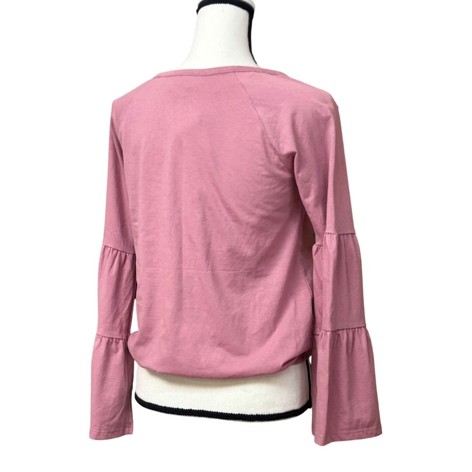 Other Style & Co Bubble-Hem Bell-Sleeve Top, Mesa Rose, SZ. XS Size XS / US 0-2 / IT 36-38 - 5 Thumbnail