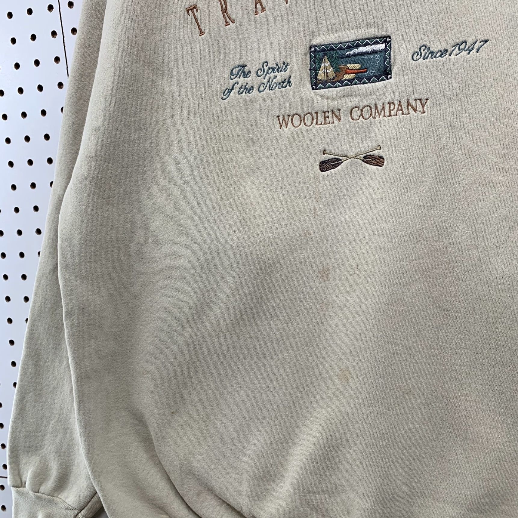 Vintage VINTAGE Snowshoe Thompson Traverse Bay Crewneck Sweatshirt Mens Large Beige USA Pullover Crew Neck Size US L / EU 52-54 / 3 - 7 Thumbnail