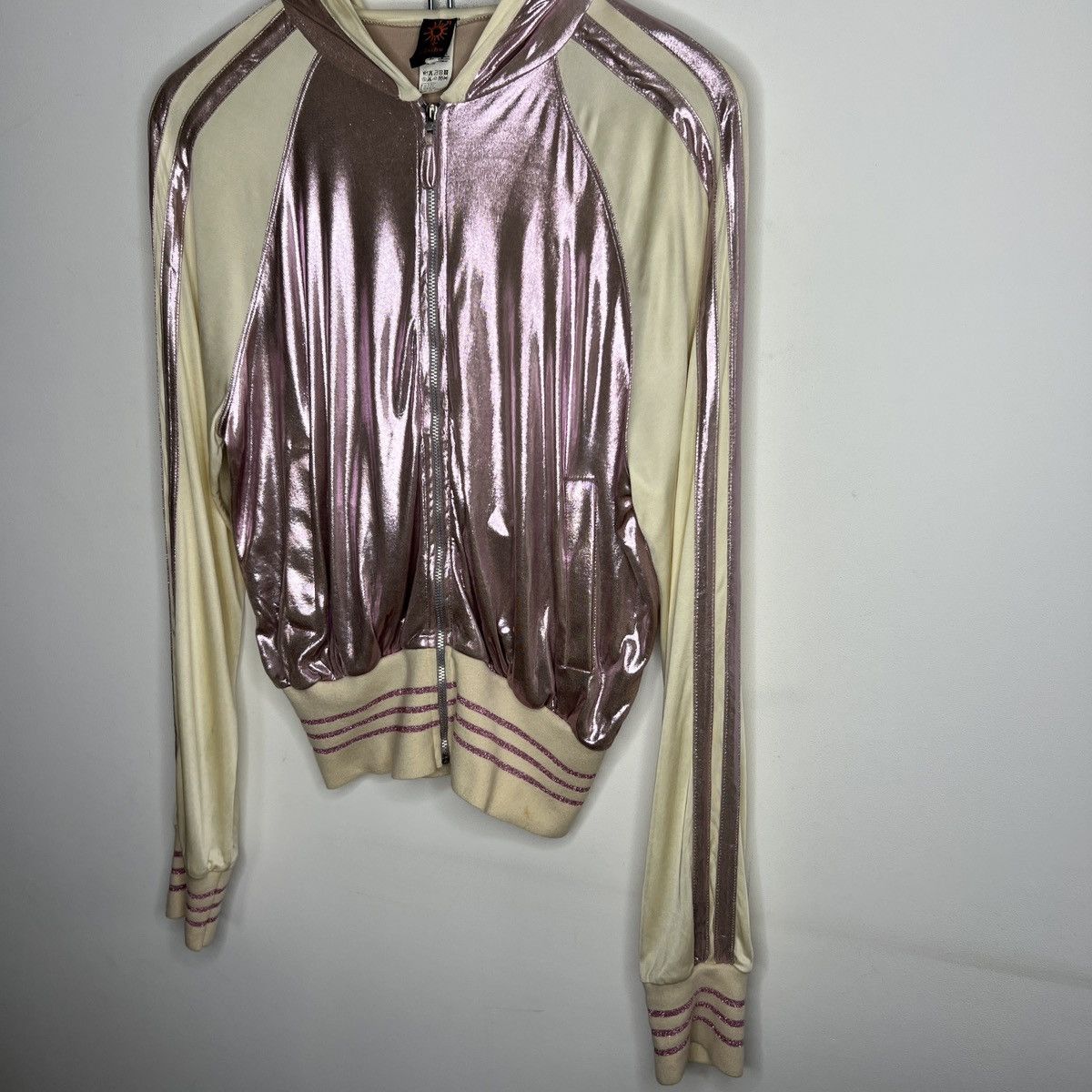 Jean Paul Gaultier Jean Paul Gaultier Pink Glitter Shiny Bomber Jacket Y2K Size M / US 6-8 / IT 42-44 - 2 Thumbnail