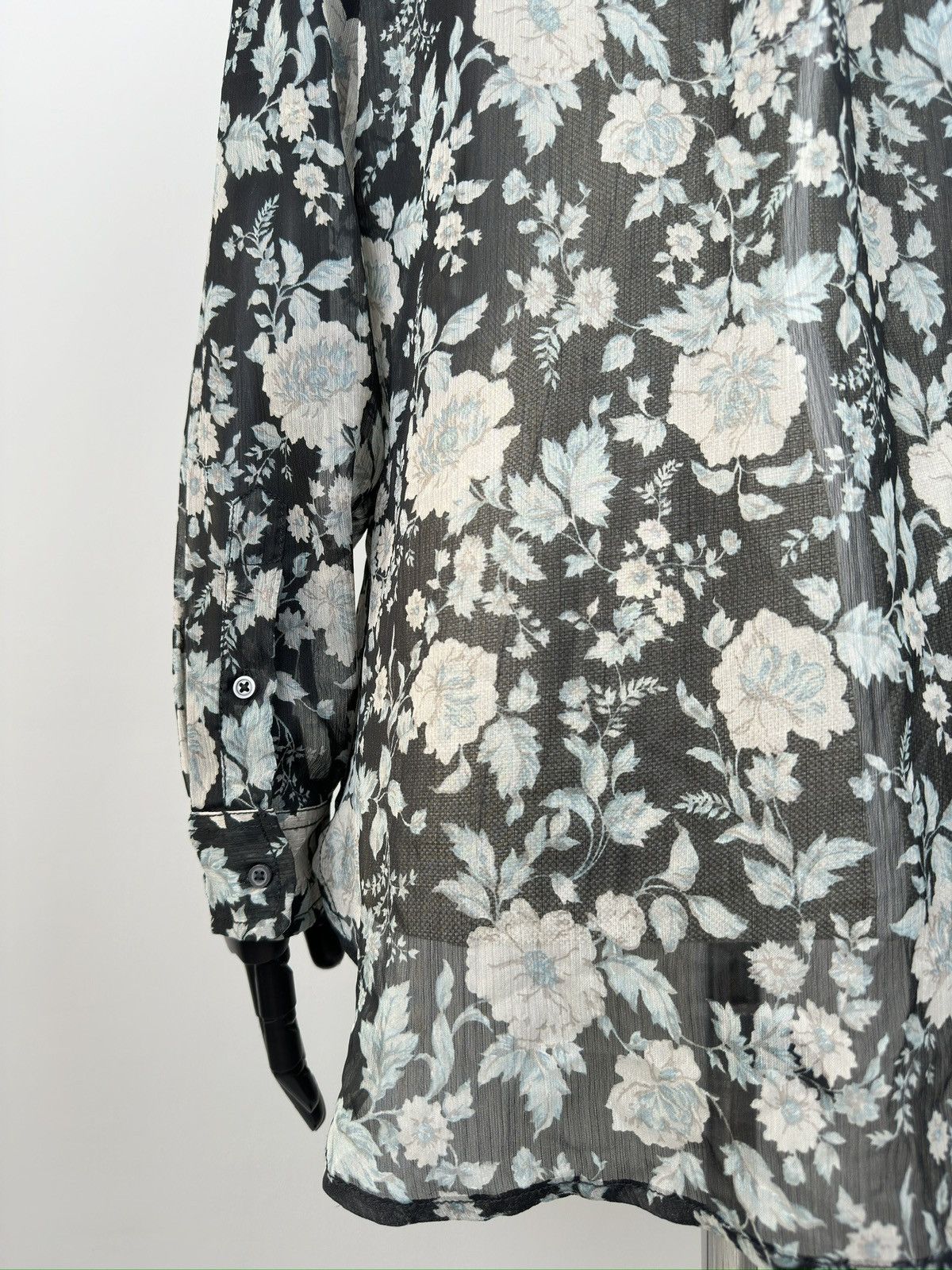 Denim & Supply Ralph Lauren DENIM & SUPPLY RALPH LAUREN Blouse Floral Sheer Crepe Shirt Size M / US 6-8 / IT 42-44 - 9 Thumbnail