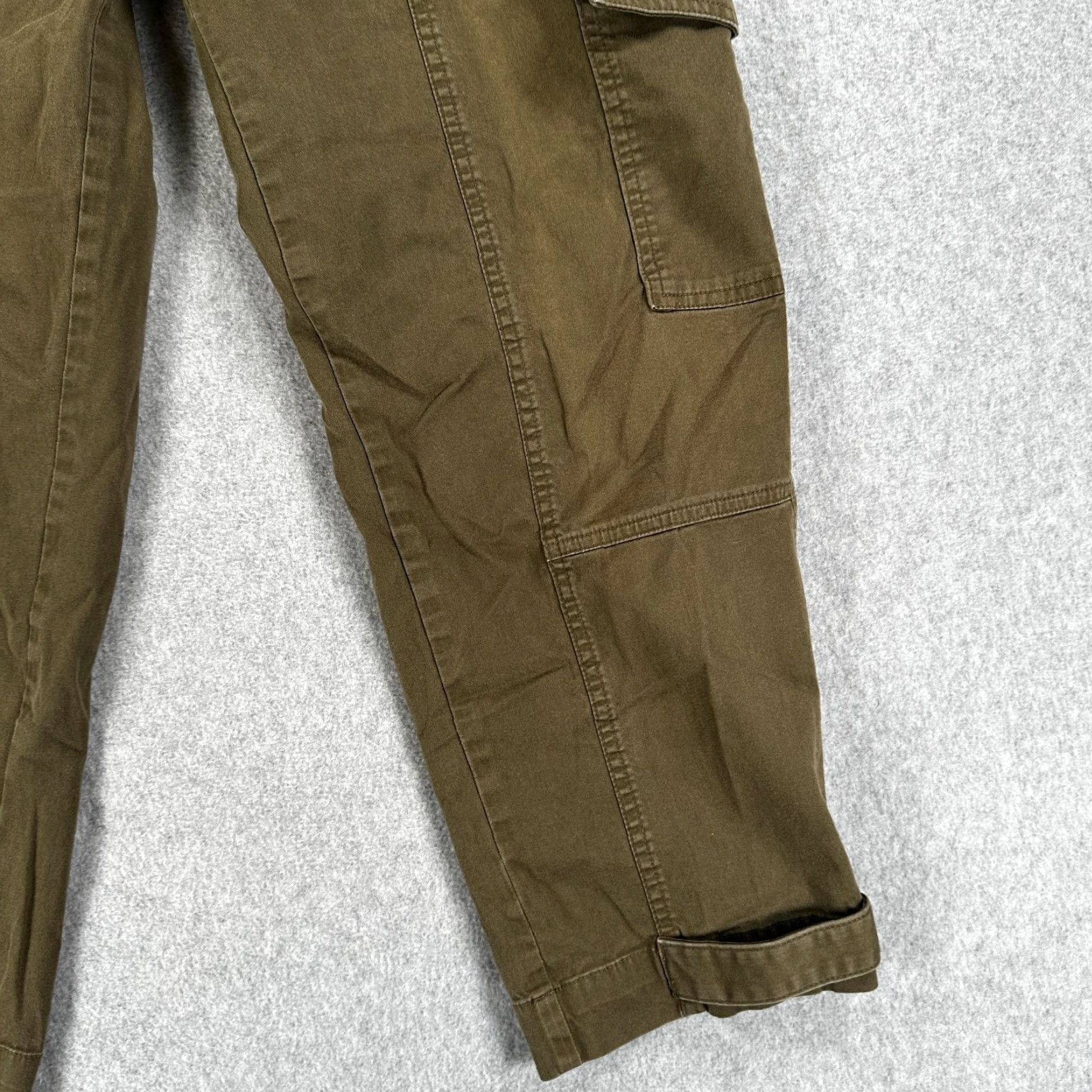 Outerknown Outerknown Cargo Pants Womens Size 12 Green Organic Cotton Twill Stretch Utility Size 34" / US 12 / IT 48 - 6 Thumbnail