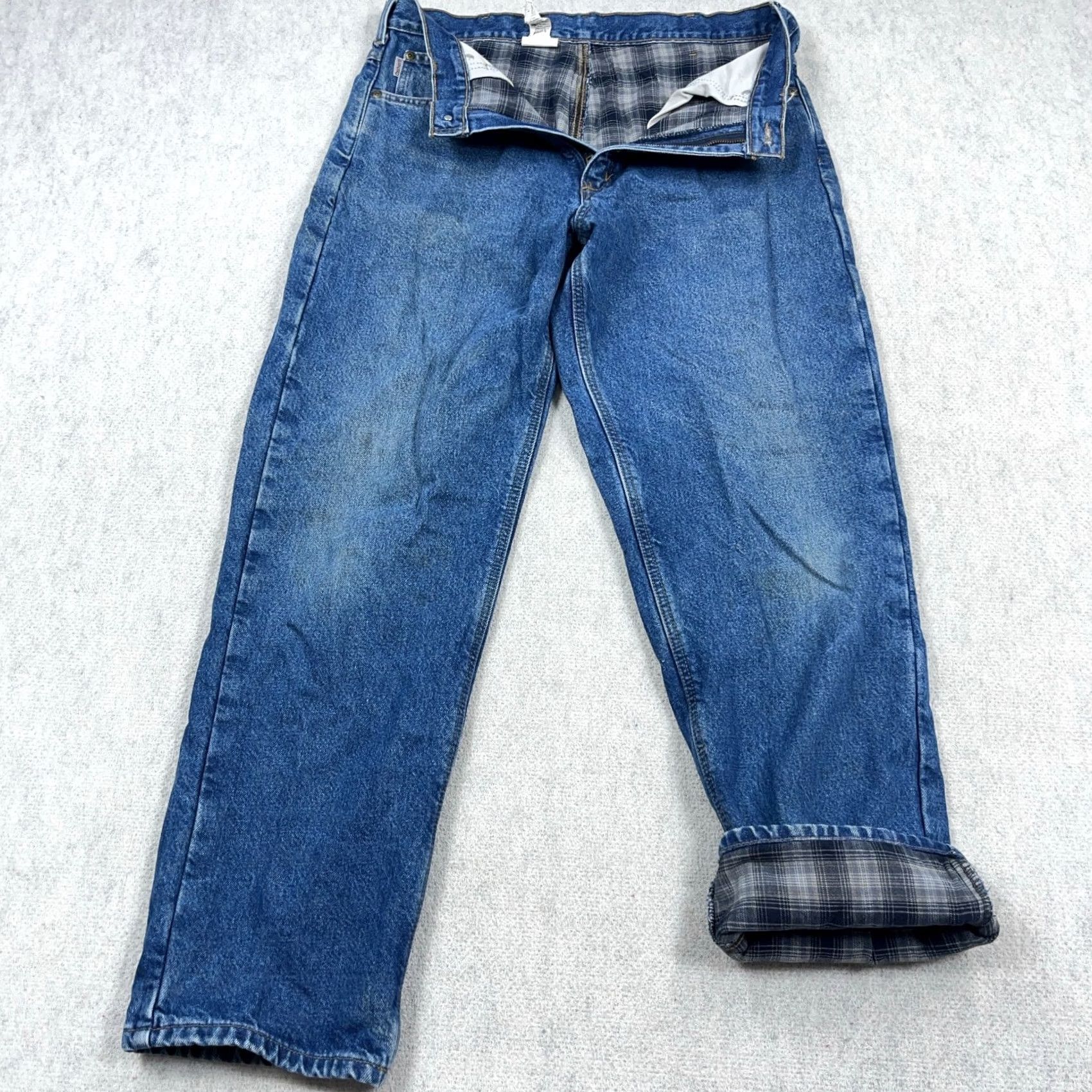 Carhartt Carhartt Jeans Mens 34x31 Blue Relaxed Fit 5-Pocket Denim Straight Leg Workwear Worn Vintage No Size US 34 / EU 50 - 2 Thumbnail