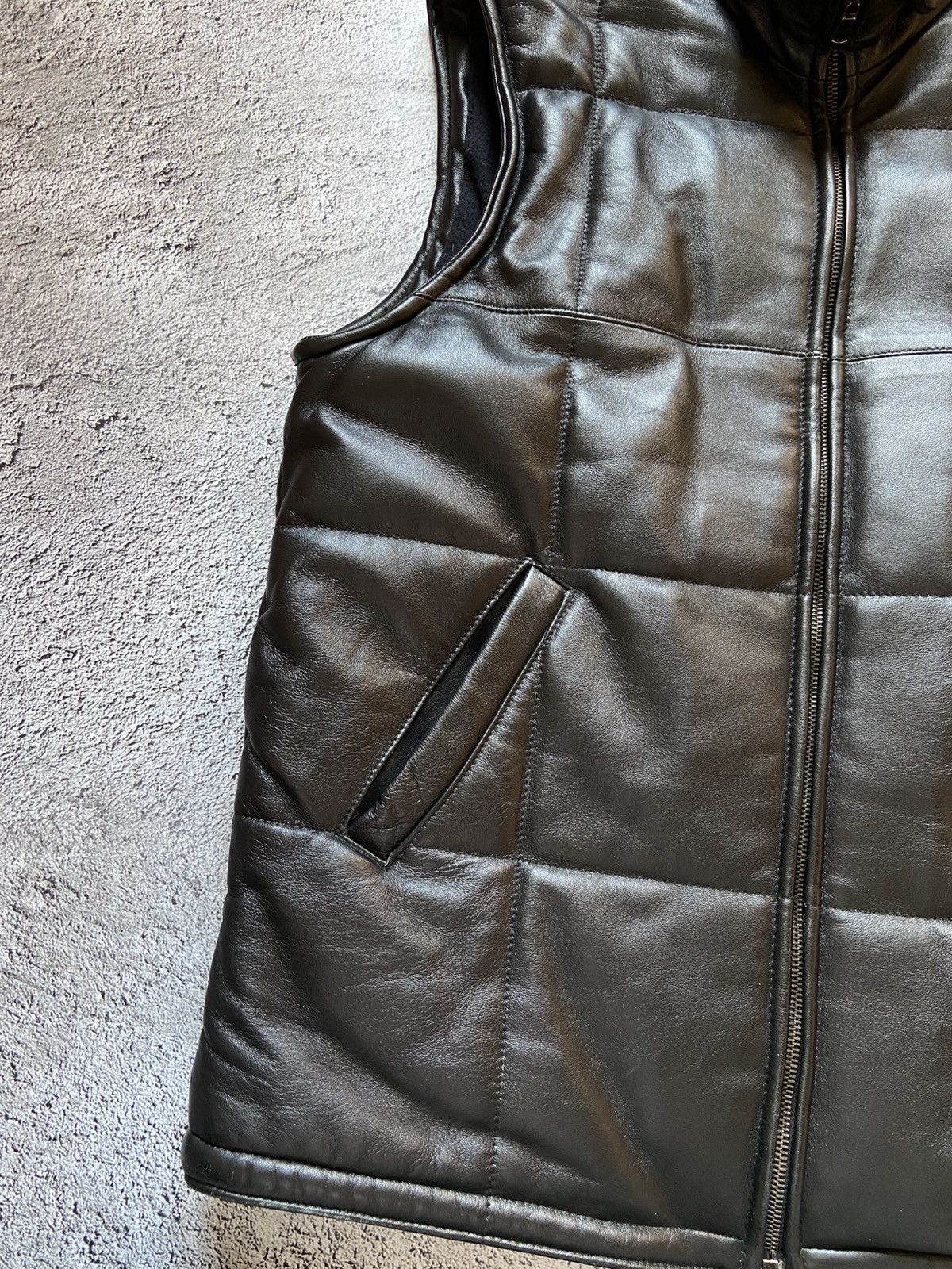 If Six Was Nine Vintage Padded Leather Vest Rick Owens Undercover Style Size US M / EU 48-50 / 2 - 2 Thumbnail