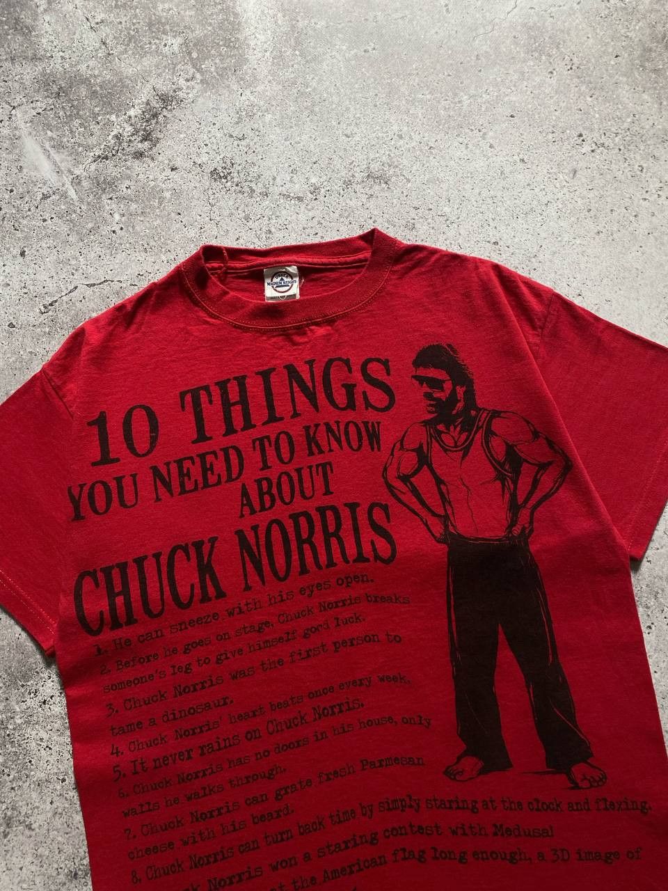 Japanese Brand × Vintage VINTAGE 00s CHUCK NORRIS 10 THINGS YOU NEED TO KNOW T SHIRT Size US M / EU 48-50 / 2 - 7 Thumbnail