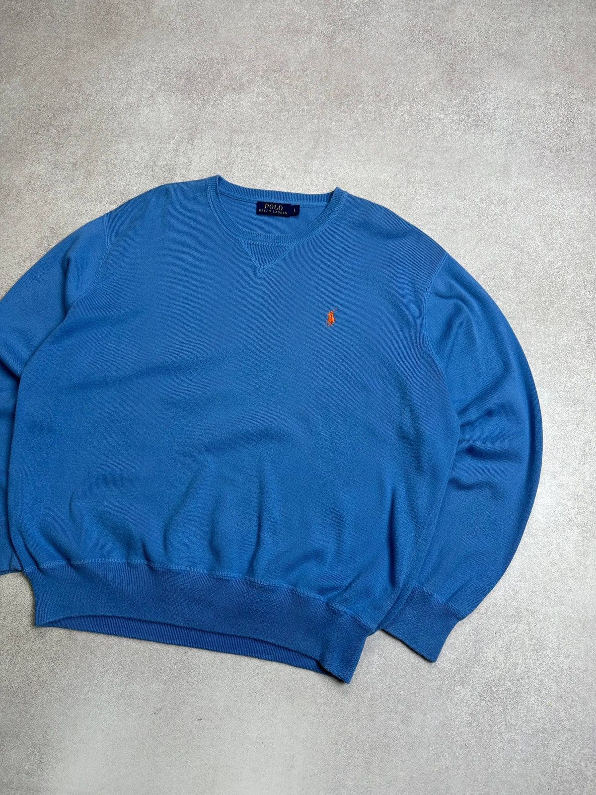 Polo Ralph Lauren Vintage Polo Ralph Lauren RRL Blue Mens Knit Sweater Rare L Size US L / EU 52-54 / 3 - 2 Thumbnail