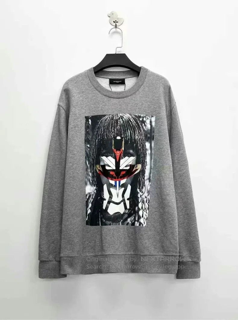 Givenchy Givenchy Gray Robot Logo Hoodie Size US XXS / EU 40 - 1 Thumbnail