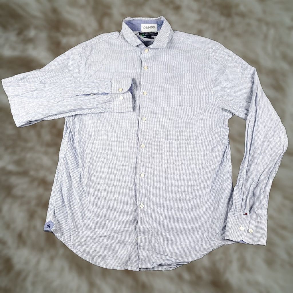 Tommy Hilfiger Tommy Hilfiger Shirt Mens Large Blue Button Up Long Sleeve Casual Size US L / EU 52-54 / 3 - 1 Thumbnail