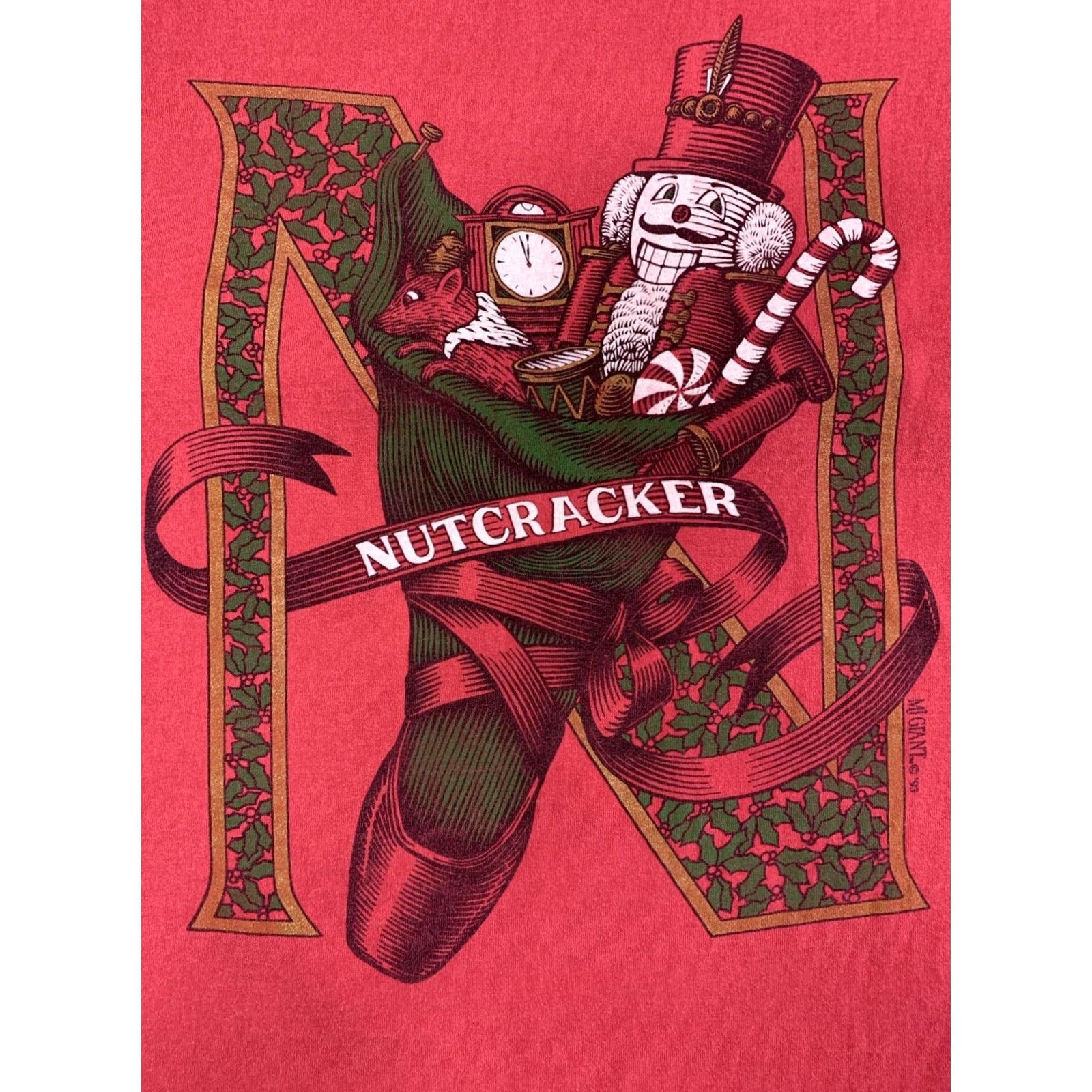 Vintage VINTAGE 1993 MJ Grant Nutcracker Nightshirt Red Womens Christmas Ballet Slipper Short Sleeve Round Neck Cotton L Size L / US 10 / IT 46 - 5 Thumbnail