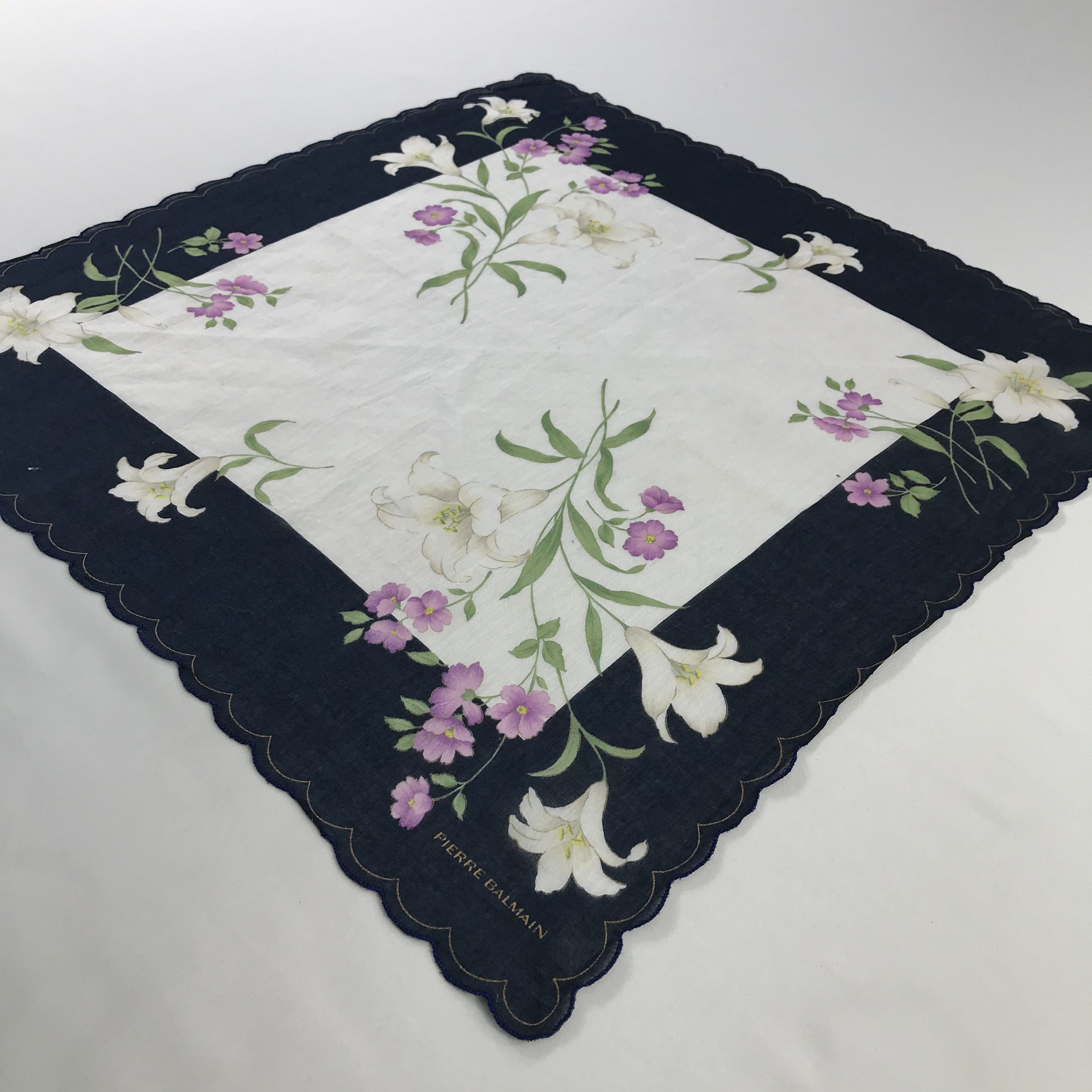 Pierre Balmain × Vintage Pierre Balmain Bandana / Handkerchief / Neckerchief - S590 Size ONE SIZE - 2 Thumbnail