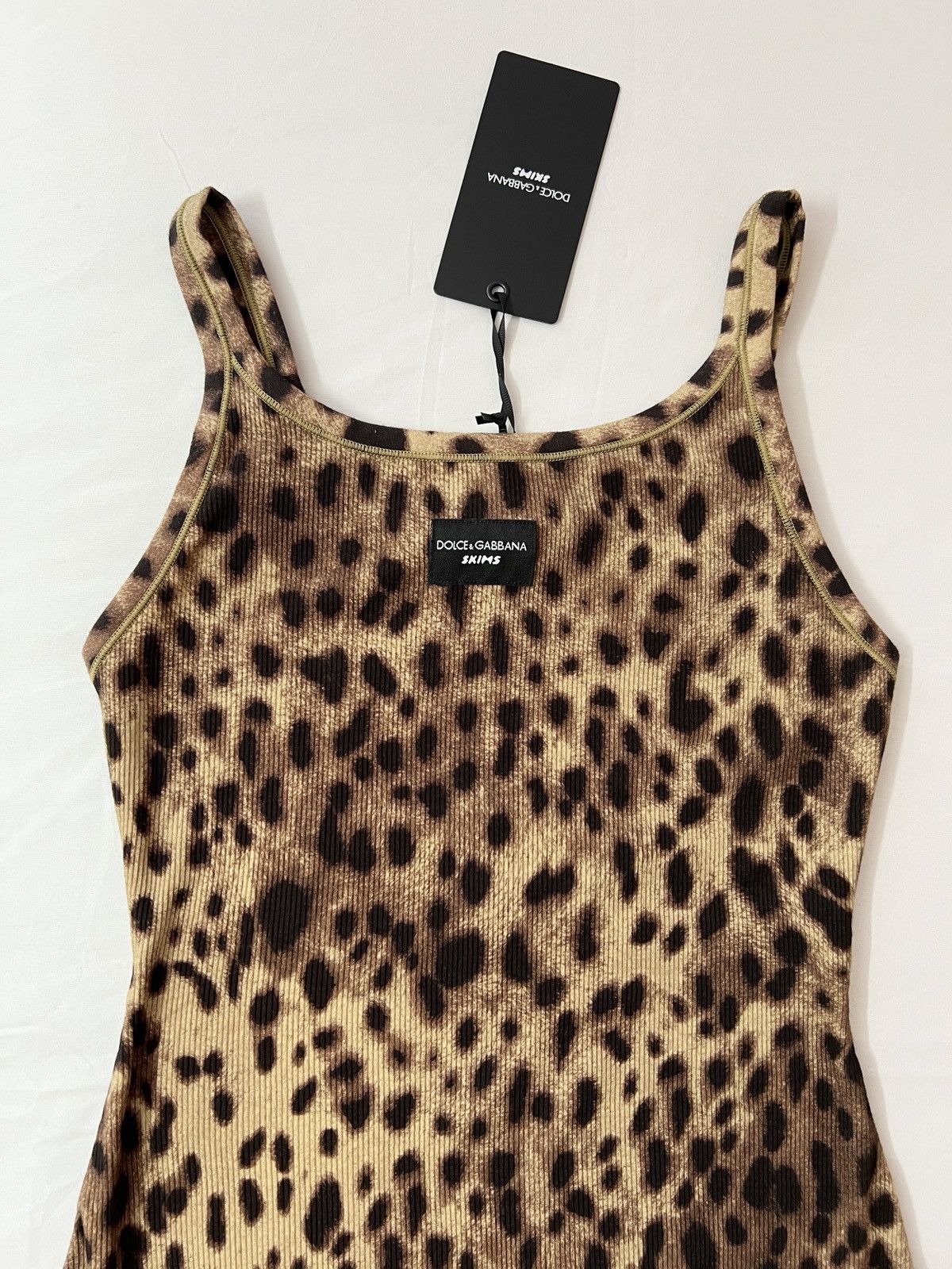 knee length dresses for ladies Dolce & Gabbana x Skims Leopard-Print Bodycon Mini Dress