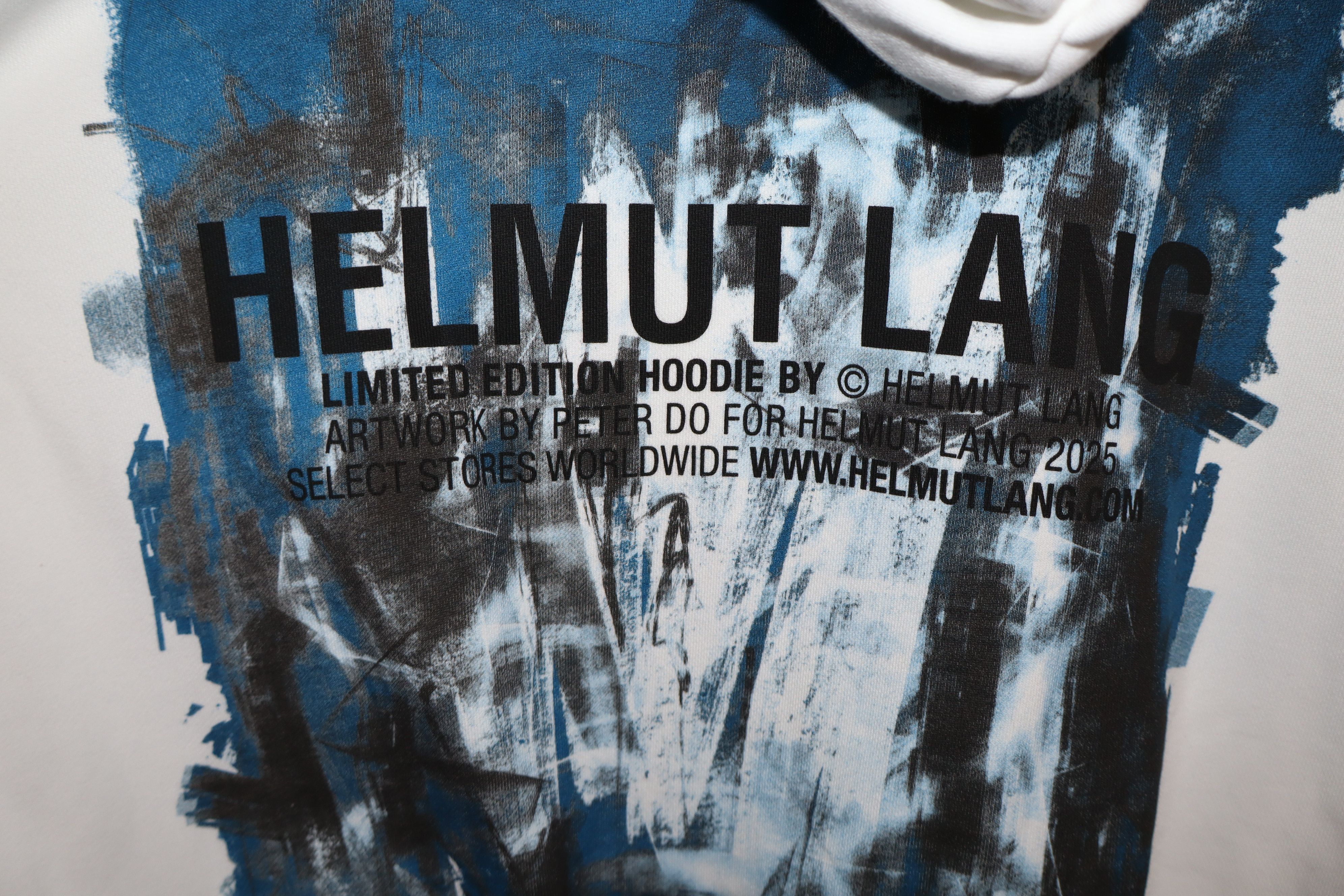 Helmut Lang White Scribble Hoodie Size US M / EU 48-50 / 2 - 10 Thumbnail