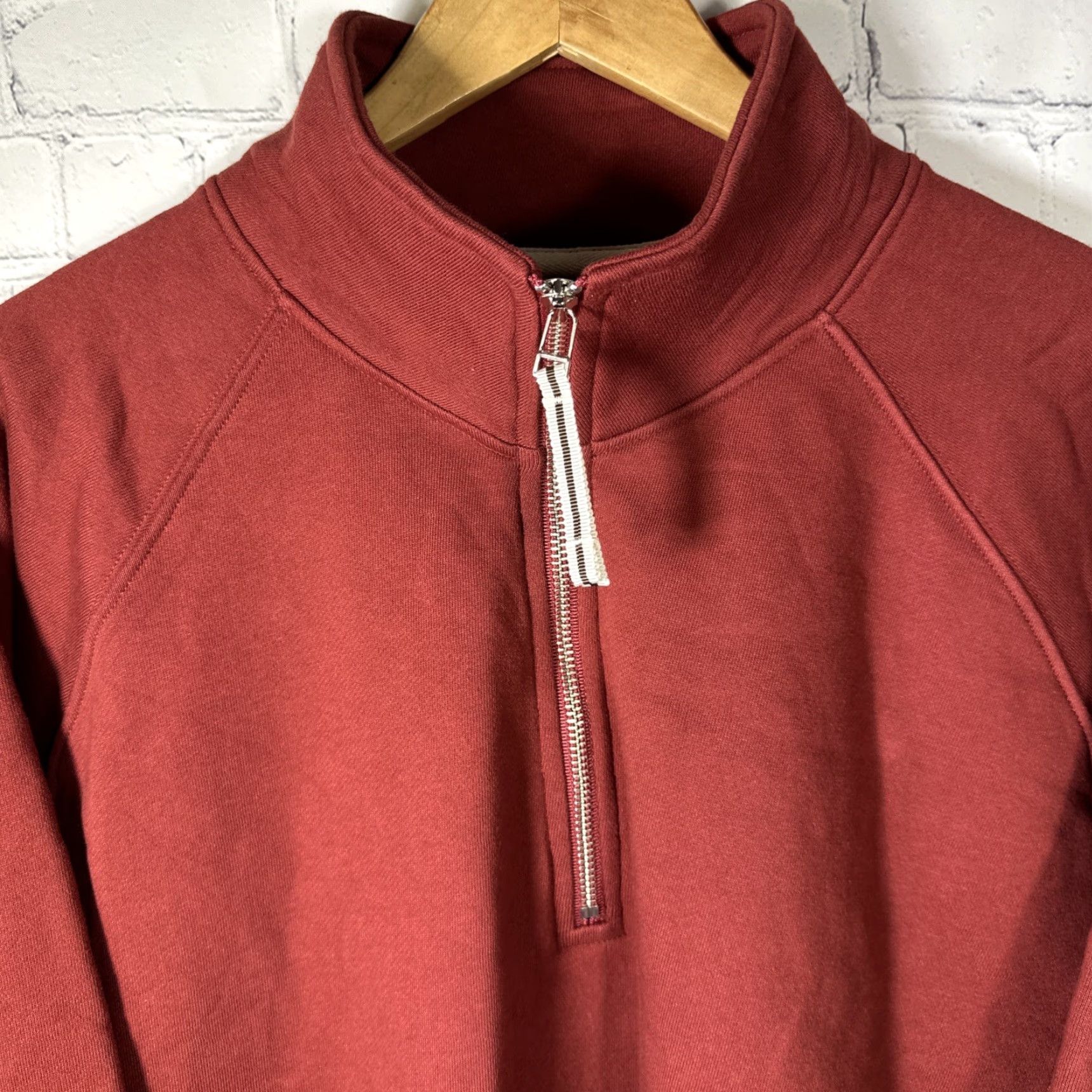 Vintage American Giant Sweatshirt Mens XL Red Midweight Carolina Quarter Zip NWOT Size US XL / EU 56 / 4 - 2 Thumbnail