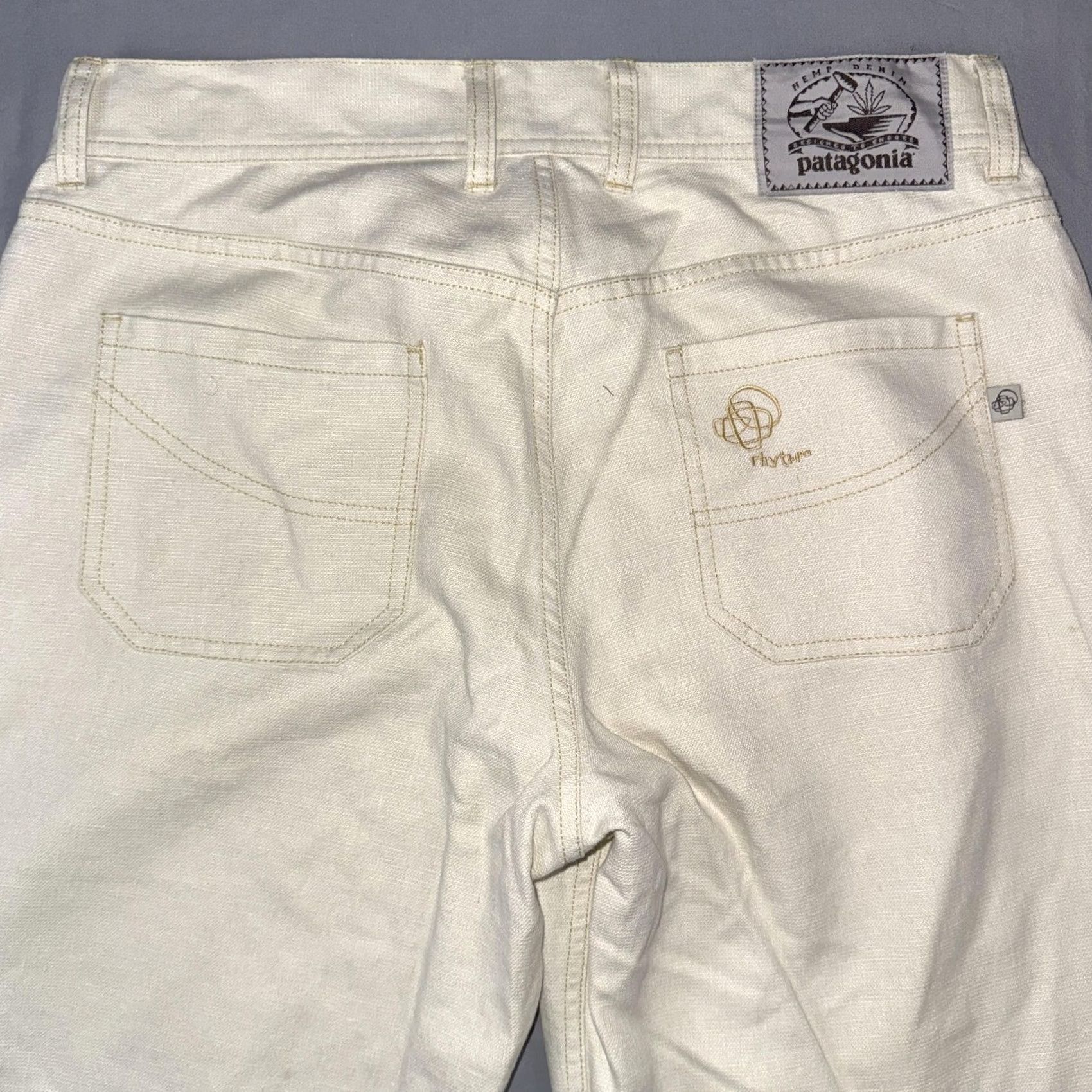 Patagonia Patagonia Pants Womens 10 White Cotton Hemp Denim Straight Leg Chino Casual Size 32" / US 10 / IT 46 - 5 Thumbnail