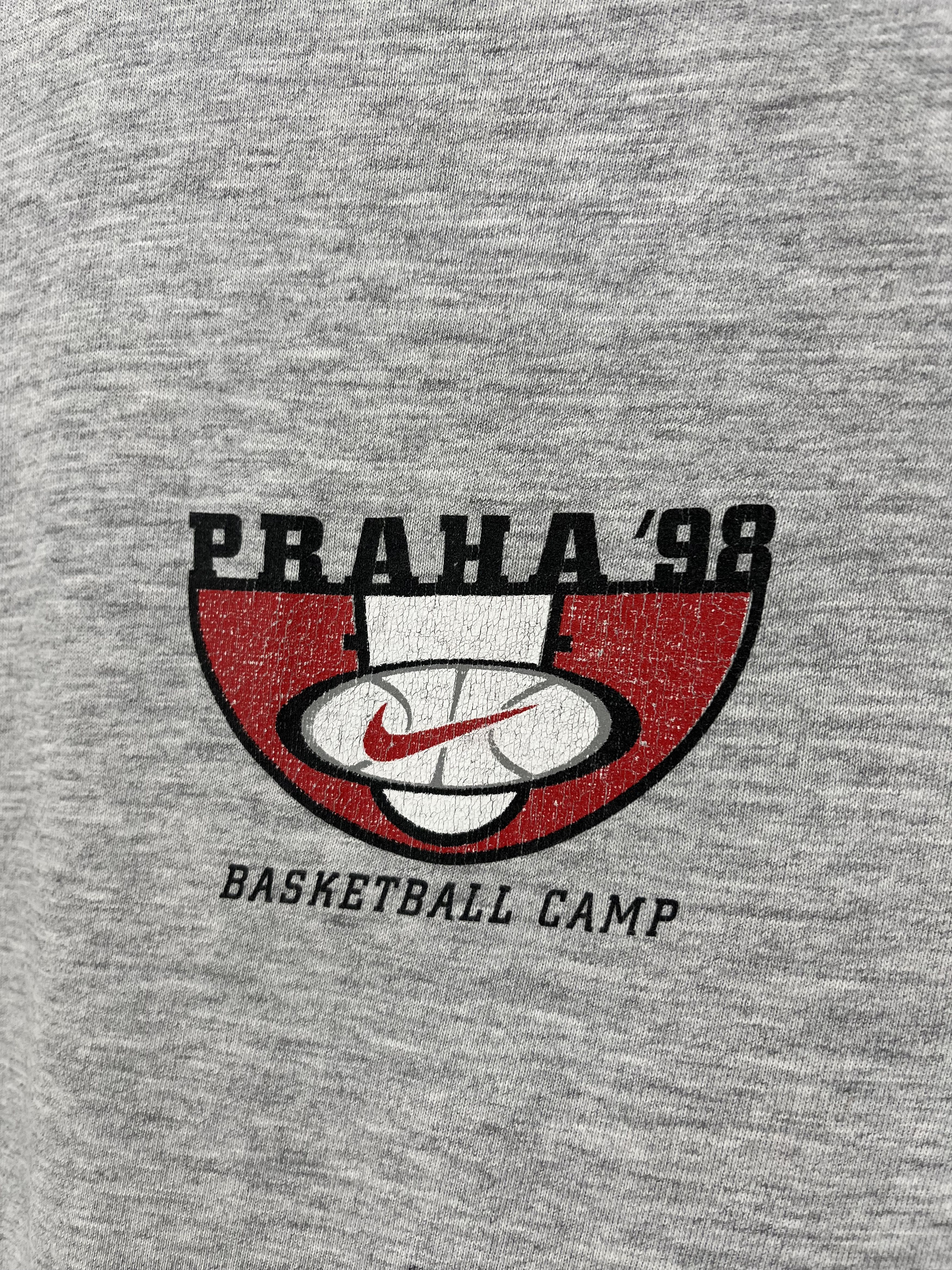 Nike Vintage 90s Praha 98 Basketball Camp T-Shirt M Grey Size US M / EU 48-50 / 2 - 7 Thumbnail