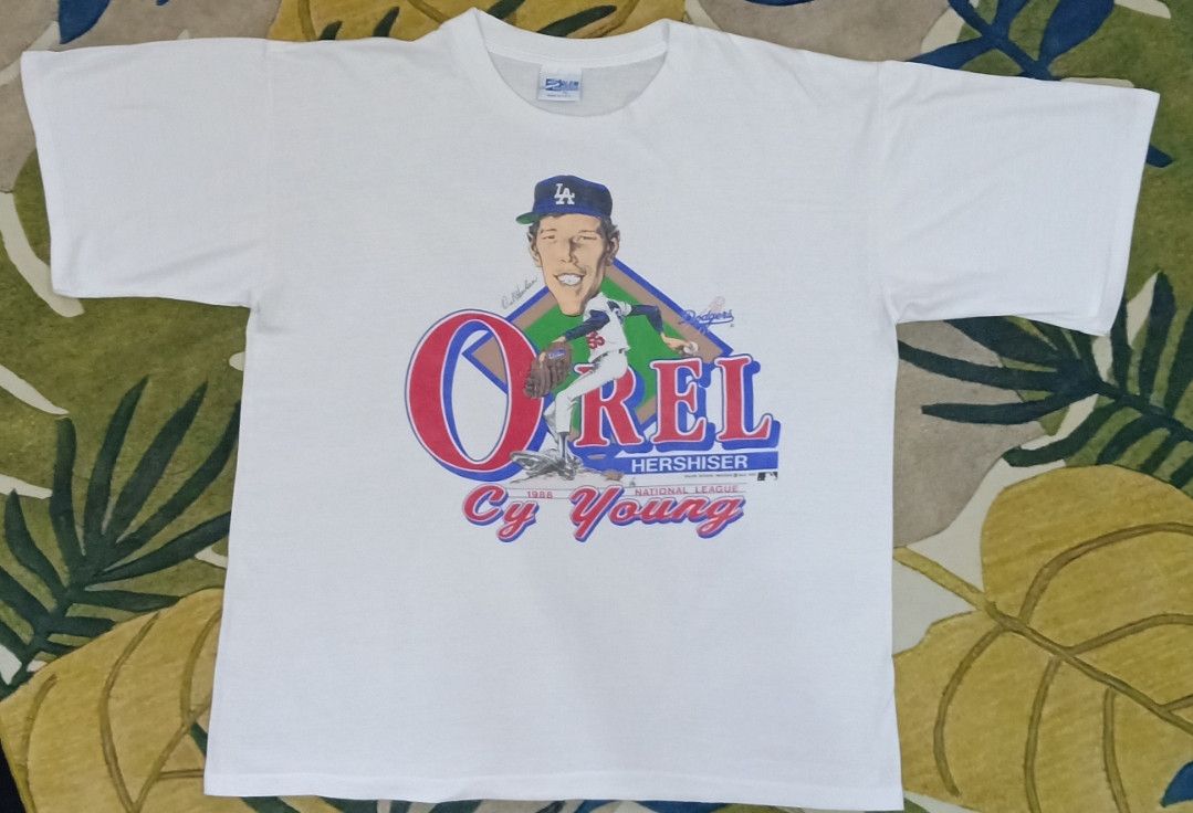 MLB Vintage 80s Orel Hershiser MLB LA Dodgers T-shirt Size US XL / EU 56 / 4 - 3 Thumbnail