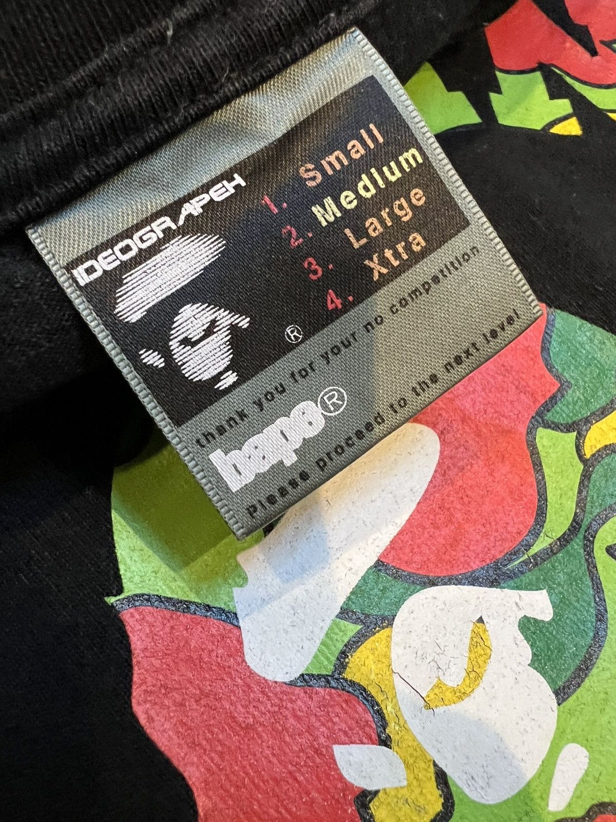 Bape A Bathing Ape Black Psyche Camo College Logo T-Shirt Size US M / EU 48-50 / 2 - 4 Thumbnail