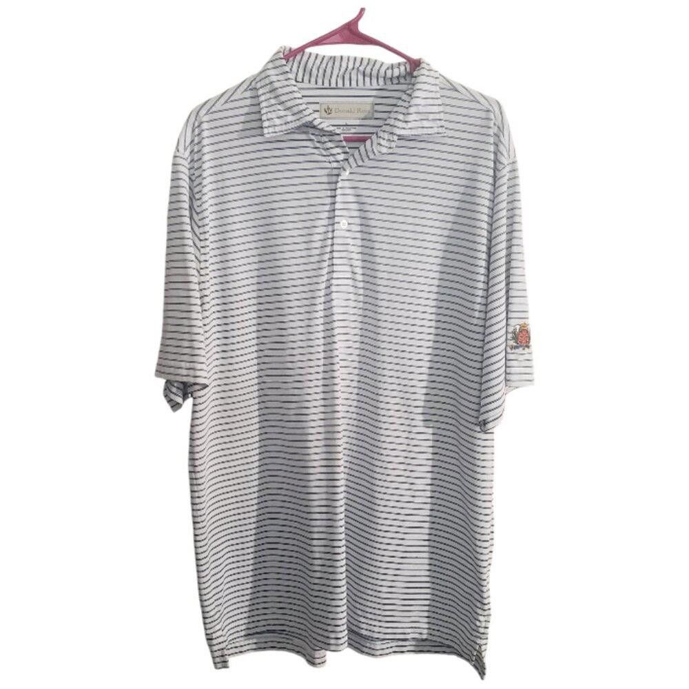 Designer CT1896 Donald Ross Striped White & Blue Polo Shirt L Size US L / EU 52-54 / 3 - 1 Thumbnail