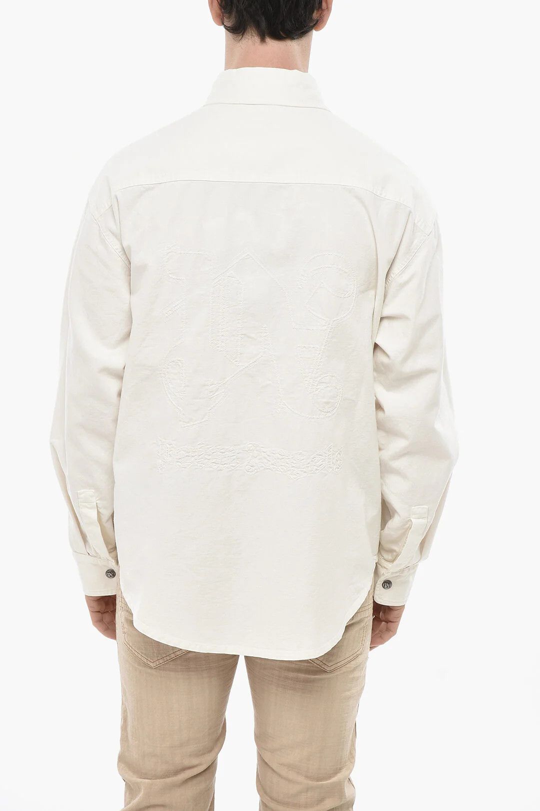 Palm Angels og1mm0226 Denim Shirt in White Size US S / EU 44-46 / 1 - 2 Thumbnail