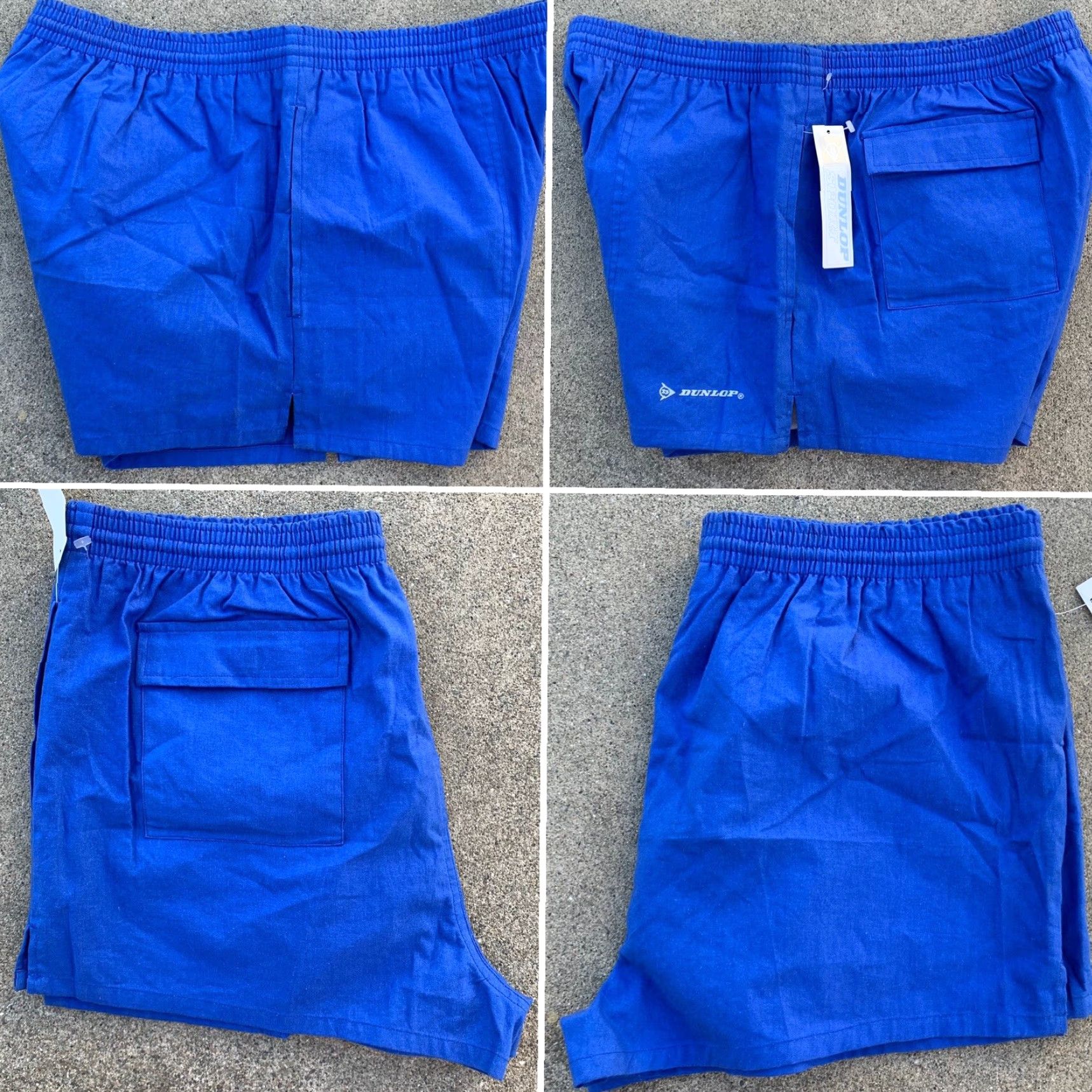 Dunlop VINTAGE Dunlop Sport Swim Shorts Trunks Short Shorts L Men Blue 100% Cotton Size US 33 - 2 Thumbnail