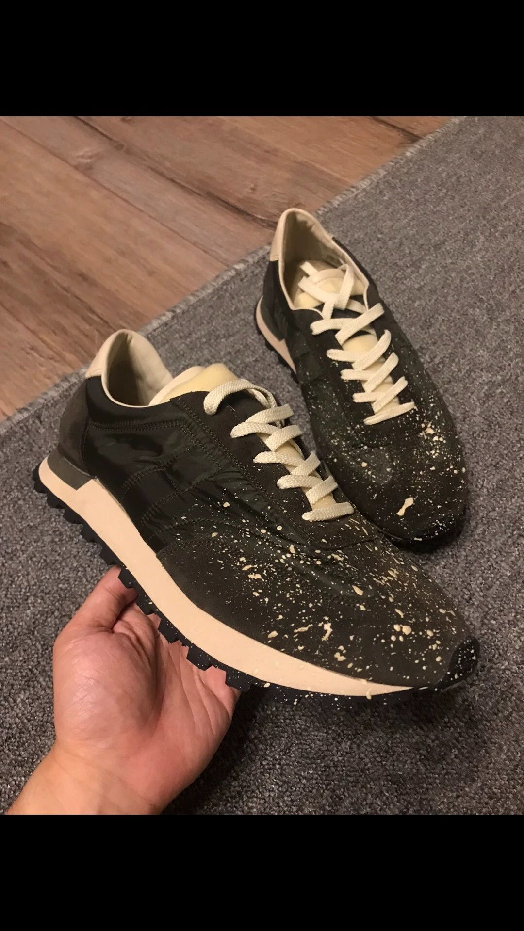 Maison Margiela MaisonMargiela paint splatter 43green sneakers dustbag nobox Size US 10 / EU 43 - 2 Thumbnail