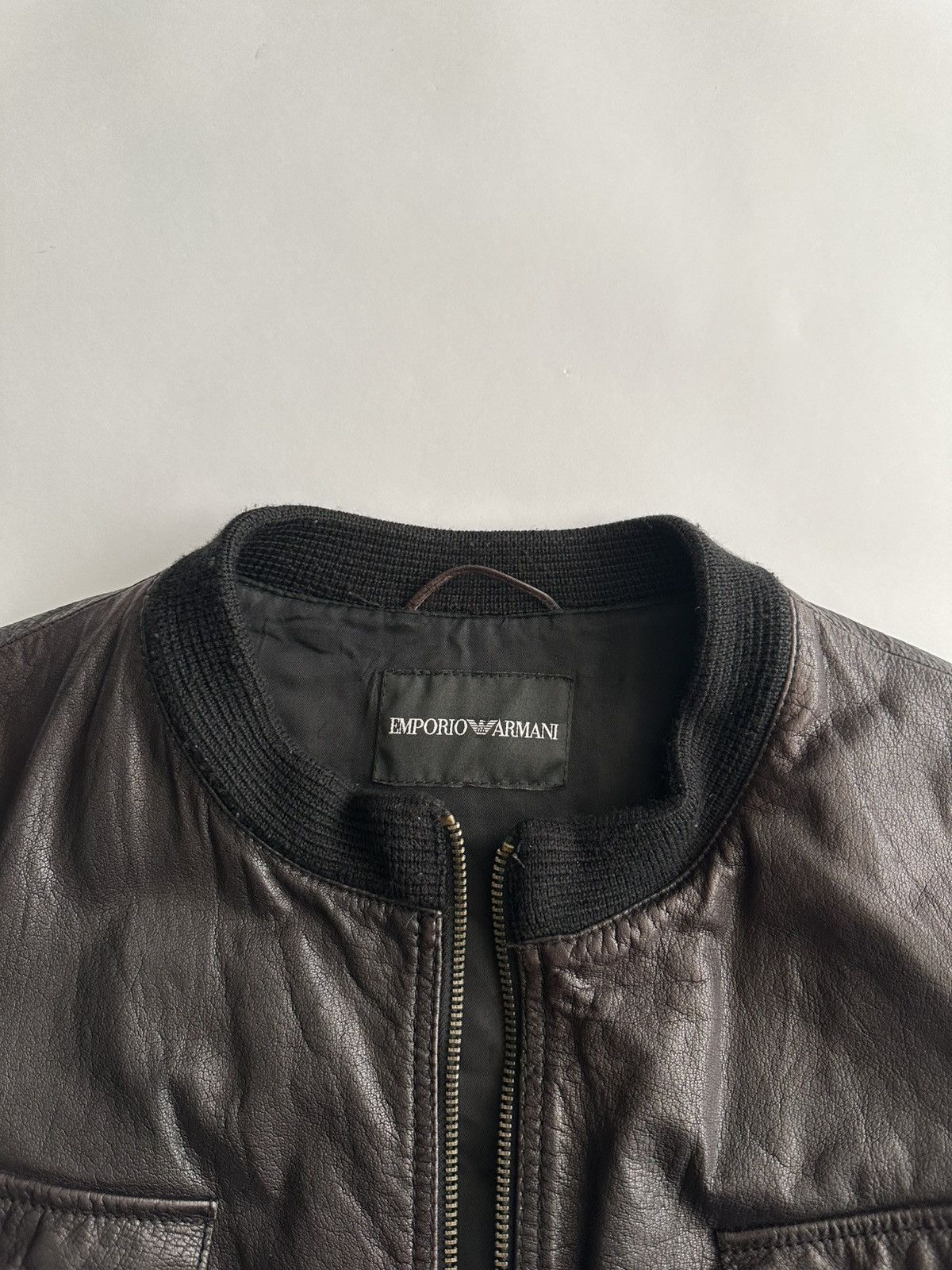 Emporio Armani Emporio Armani 2000’s Leather Jacket Size US L / EU 52-54 / 3 - 5 Thumbnail