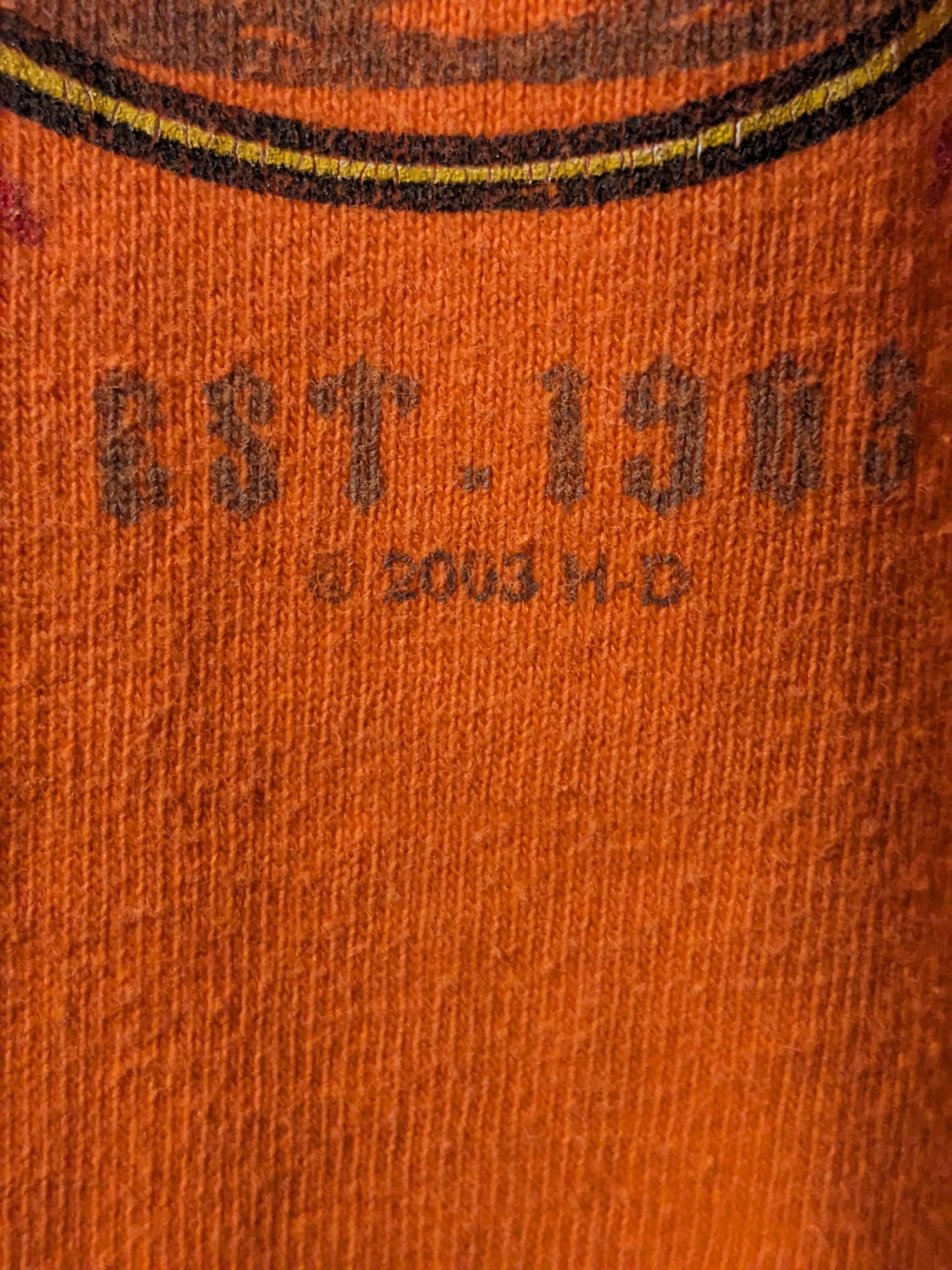 Harley Davidson × Vintage Vintage 2003 Harley Davidson Flames Long Sleeve T-Shirt Size US XL / EU 56 / 4 - 3 Thumbnail