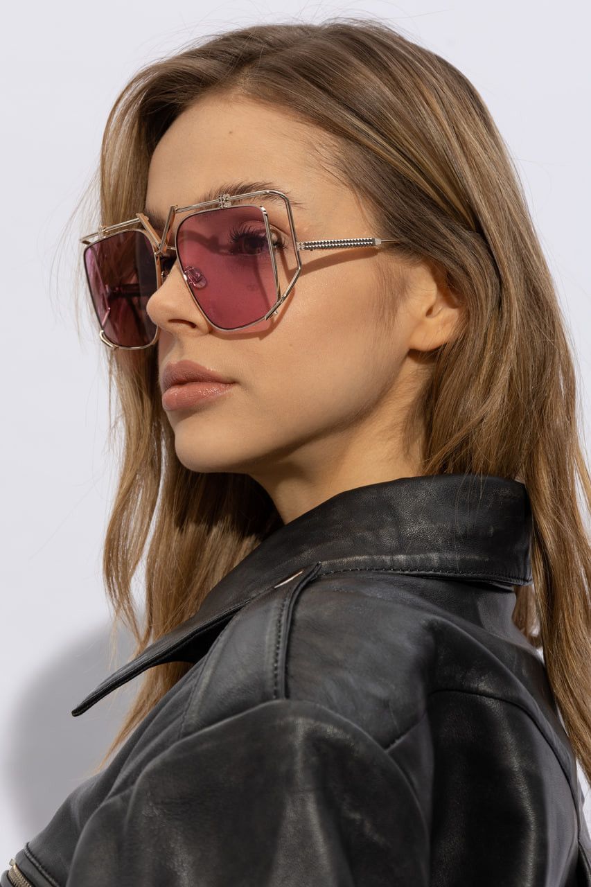 Valentino NEW VALENTINO V-LIGHT VLS-116C PINK TITANIUM SUNGLASSES Size ONE SIZE - 2 Thumbnail