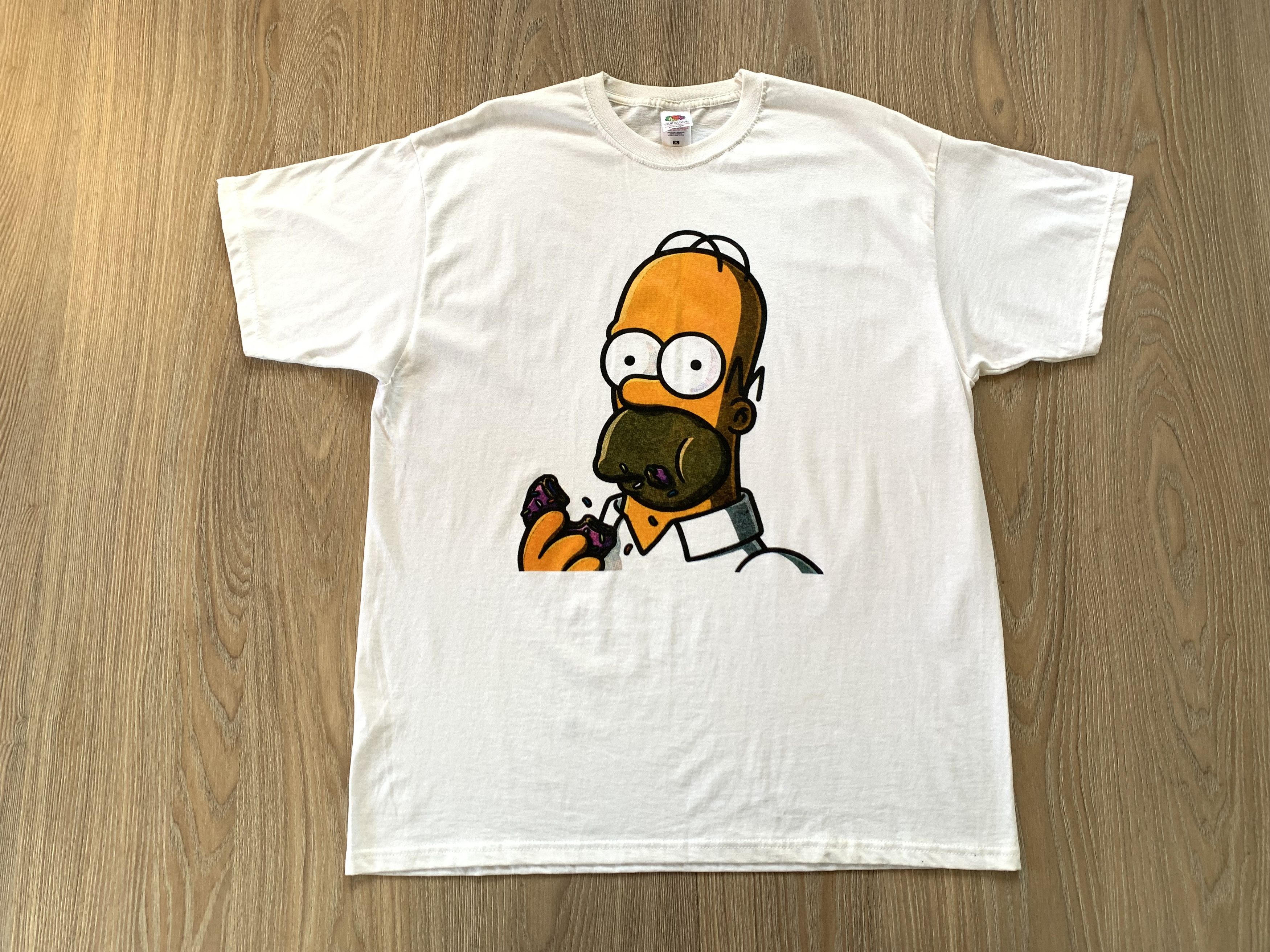 Fruit Of The Loom × The Simpsons Vintage Homer Simpson Big Logo T-Shirt Size US XL / EU 56 / 4 - 2 Thumbnail