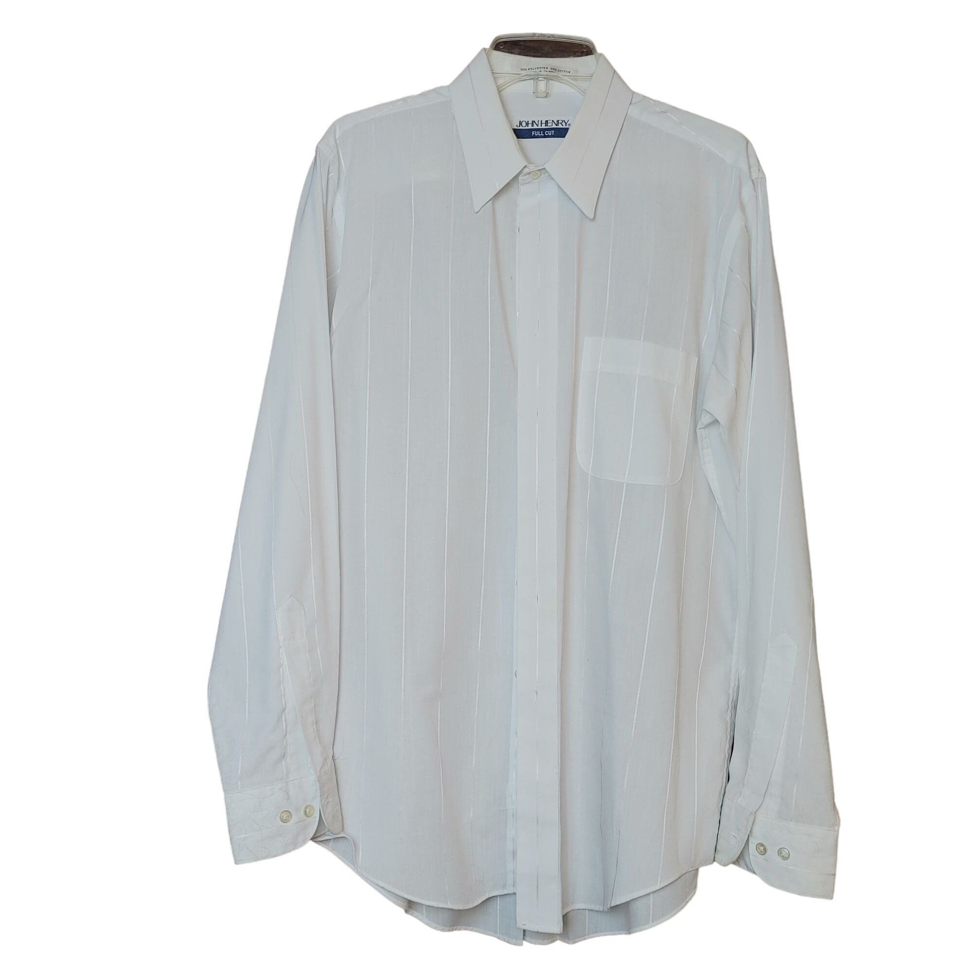 John Henry John Henry Full Cut Long Sleeve Dress Shirt Size 34/35 Neck Size US S / EU 44-46 / 1 - 1 Thumbnail