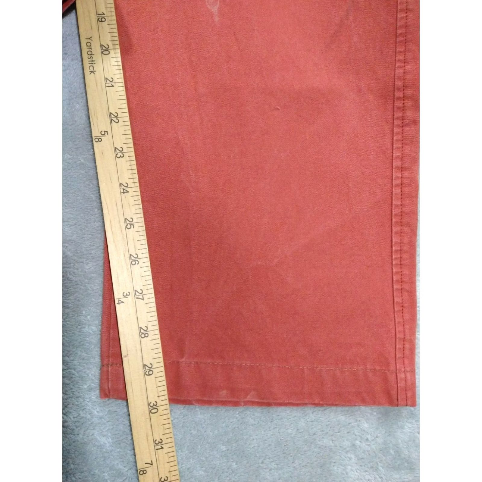 Lands' End Lands' End Pants Mens 38x32 Pink Canvas 1963 Straight Fit Flat Front Cotton G28 chinos | Mens | Pants | 38x32 | Pink | Cotton | Canvas | Straight Fit Size US 38 / EU 54 - 5 Thumbnail