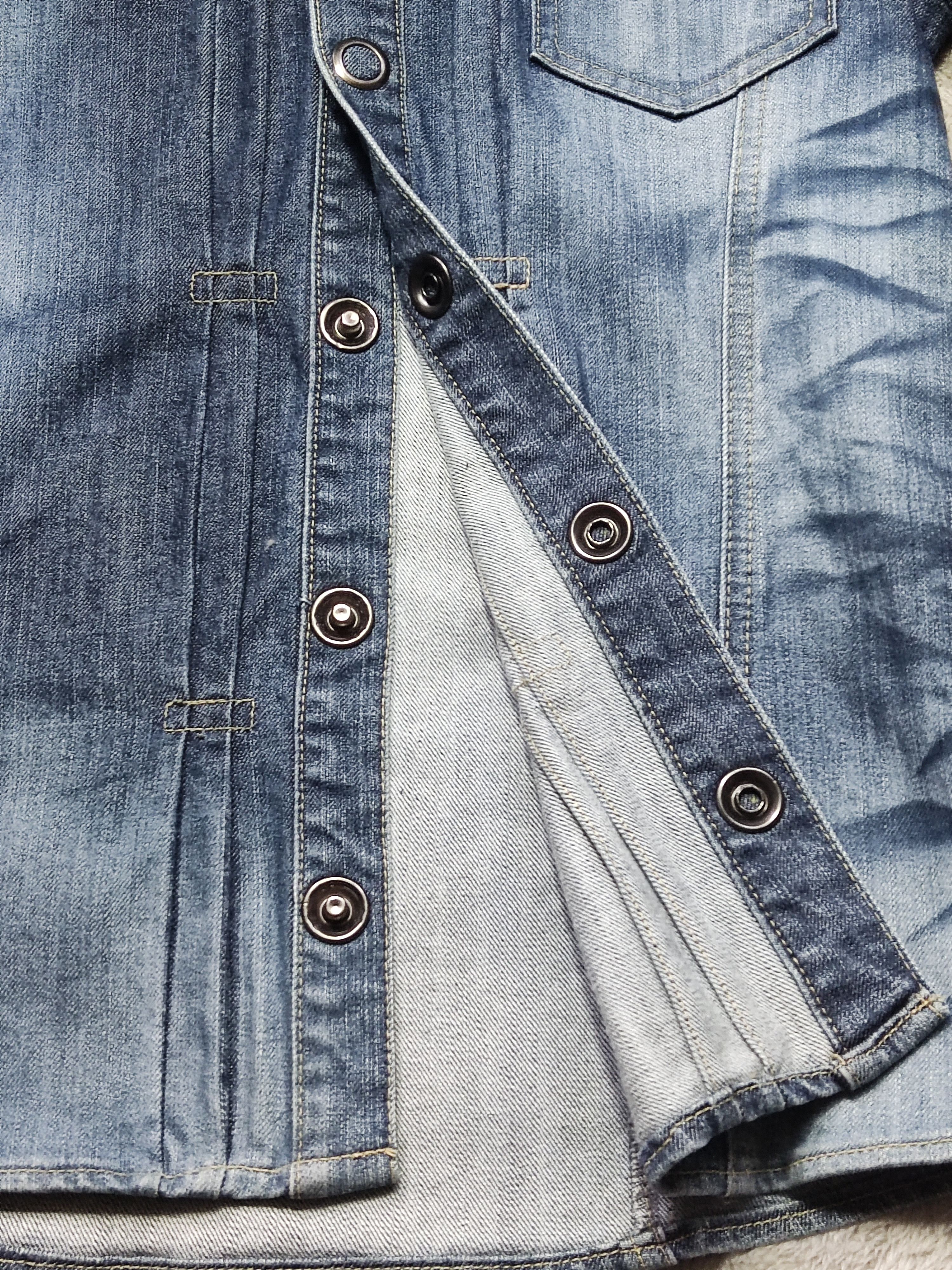Tornado Mart Distressed Tornado Mart 3D Wrinkle Slim Denim Y2K Jacket Size M / US 6-8 / IT 42-44 - 13 Thumbnail
