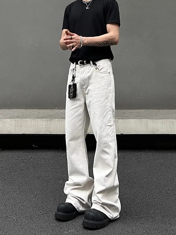 VIBE Stylish White Baggy White Leg Jeans Size US 30 / EU 46 - 4 Thumbnail