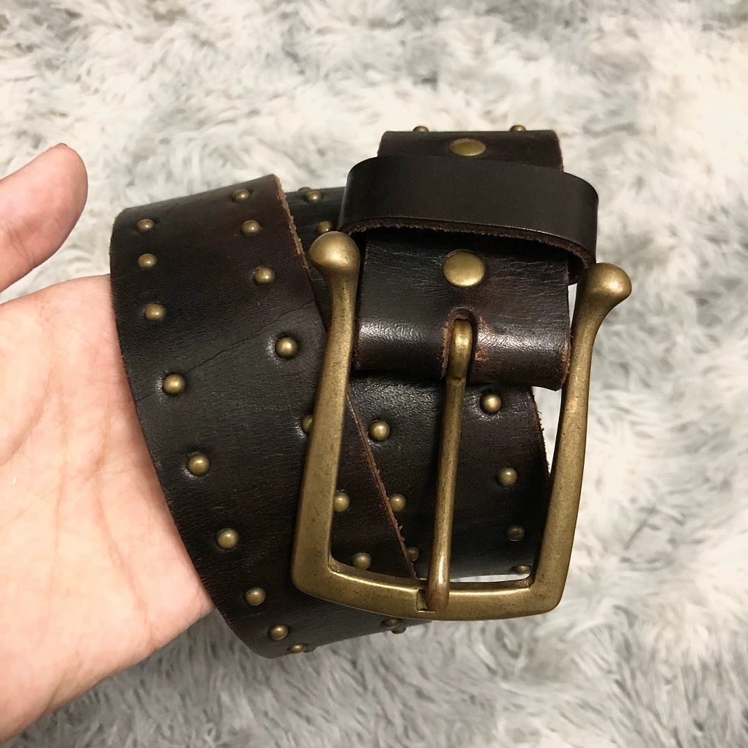 Takahiromiyashita The Soloist. studded western style leather belt Size ONE SIZE - 1 Thumbnail