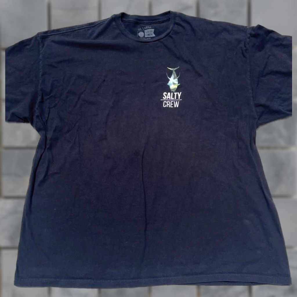 Vintage Salty Crew T-Shirt Men 3XL Black Thrill Logo Fishing Ocean Decks Adventure Sea Size US XXL / EU 58 / 5 - 1 Thumbnail