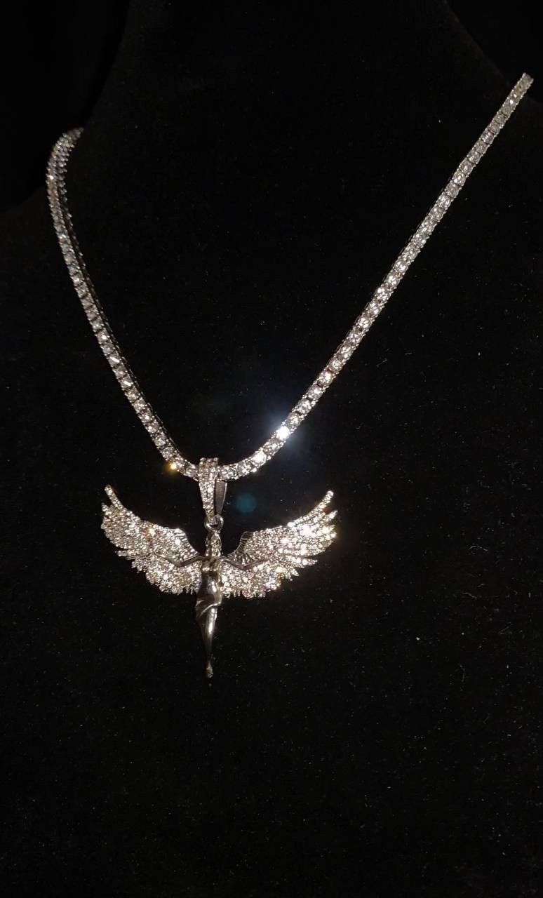Other Chain | Pendant Angel Tennis Chain Silver 3mm 22” | Trap Size ONE SIZE - 2 Thumbnail