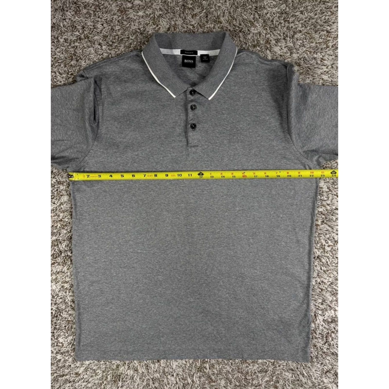 Hugo Boss Hugo Boss Regular Fit Polo Shirt Gray XL Men's Piket 15 Size Size US XL / EU 56 / 4 - 5 Thumbnail