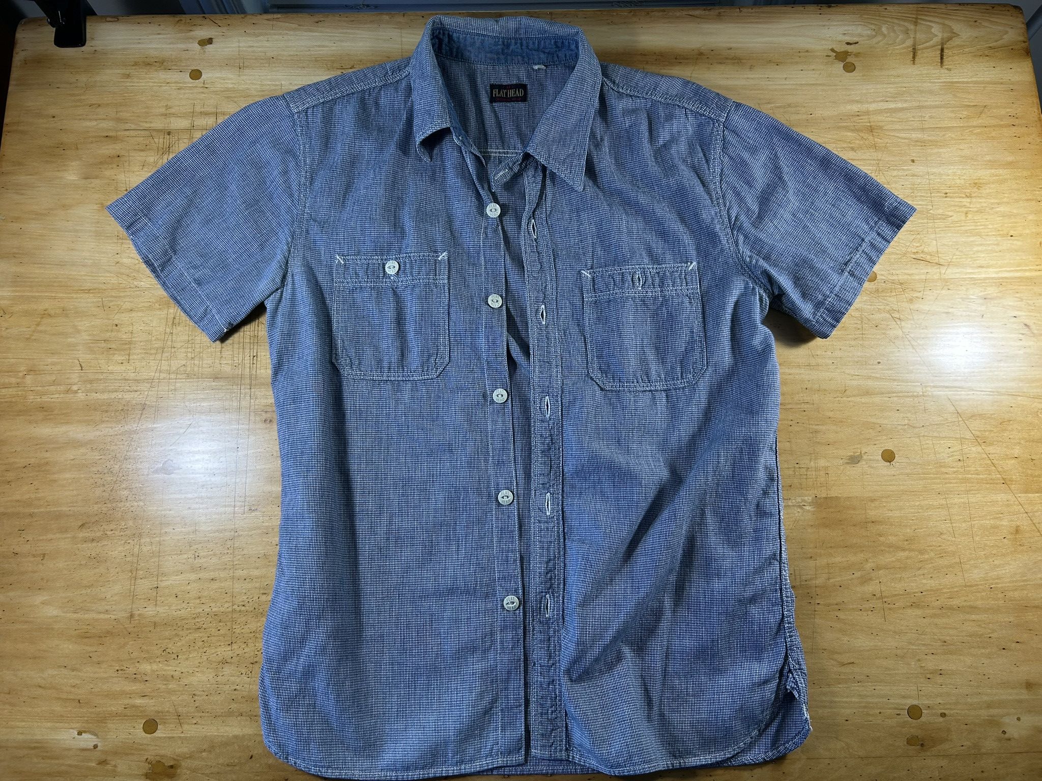 The Flat Head The Flat Head short sleeve selvedge work shirt Size US XS / EU 42 / 0 - 1 Thumbnail