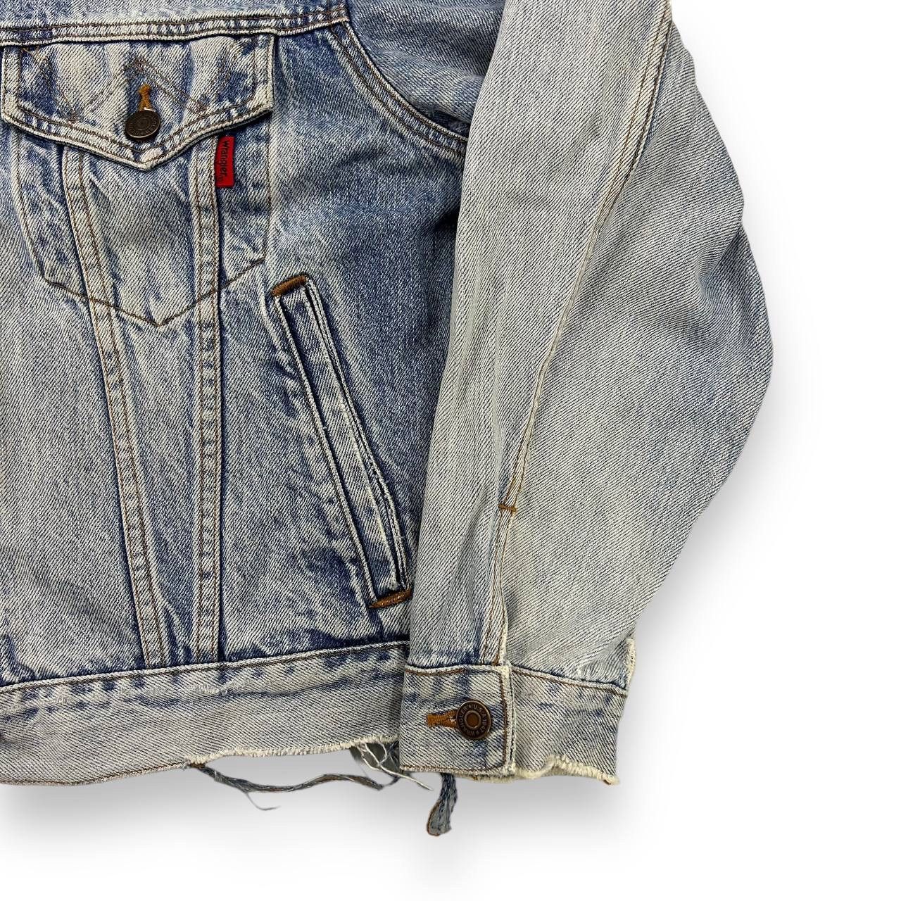 Vintage × Wrangler DaBomb🔥 Vintage Distressed Wrangler Denim Jacket Size US L / EU 52-54 / 3 - 4 Thumbnail