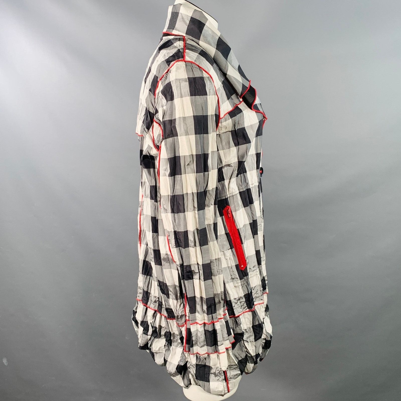 Other UBU XL Polyester Blend Gingham Reversible Wide Collar Coat Size XL / US 12-14 / IT 48-50 - 4 Thumbnail