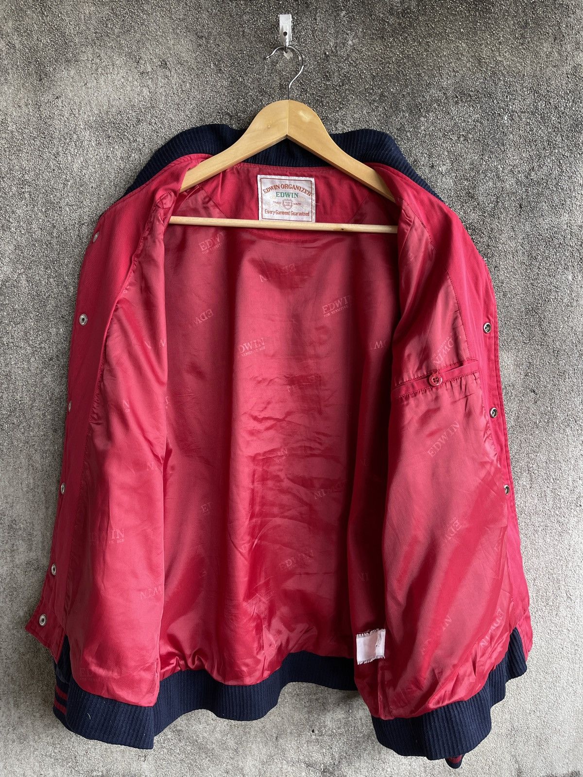 Edwin Rare🔥Vintage Edwin Varsity Jacket Embroidery Logo Size US XL / EU 56 / 4 - 6 Thumbnail