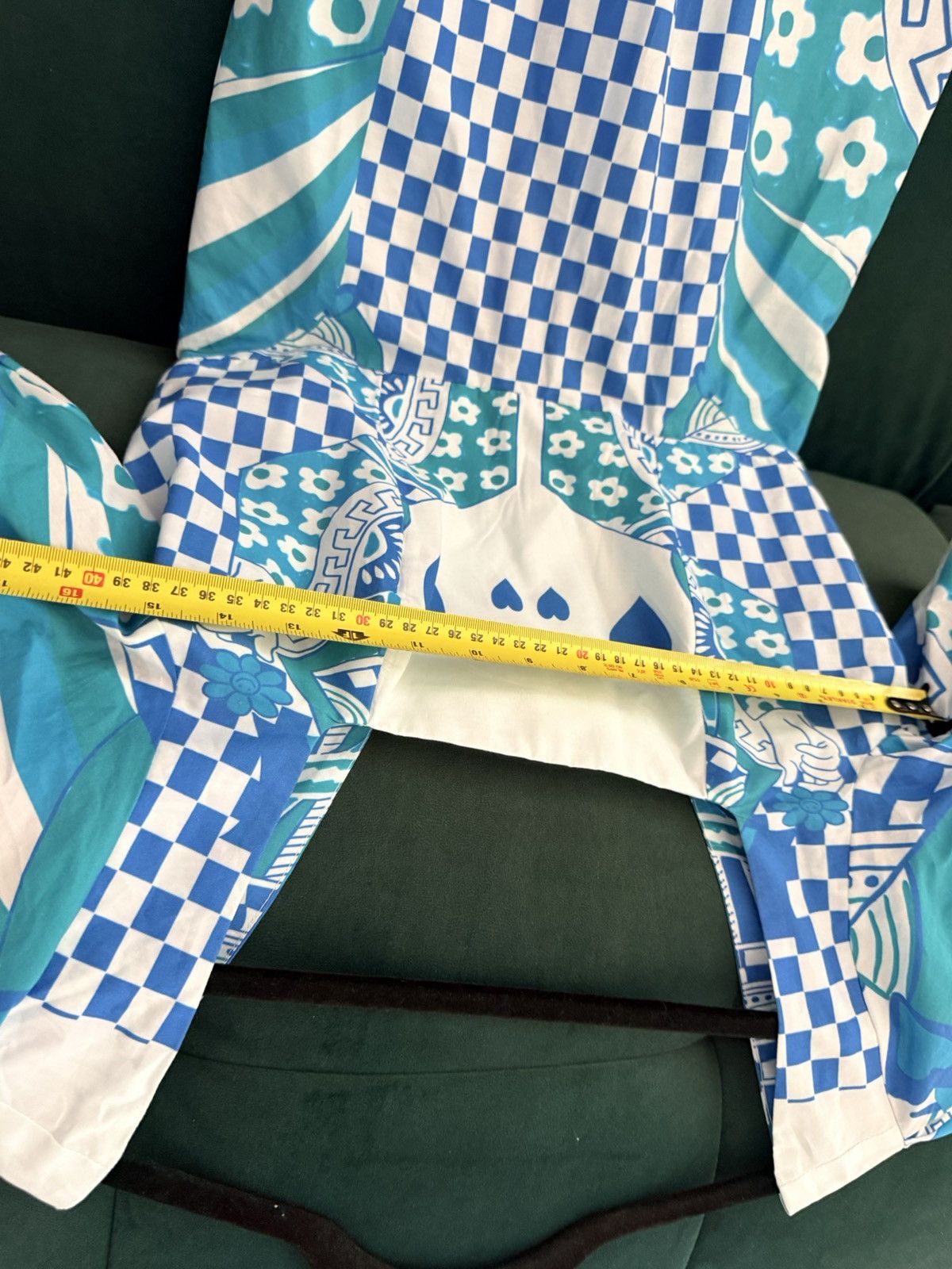 Other Celina Moon Blue Checkered Cards Midi Dress Queen Hearts M Size M / US 6-8 / IT 42-44 - 9 Thumbnail