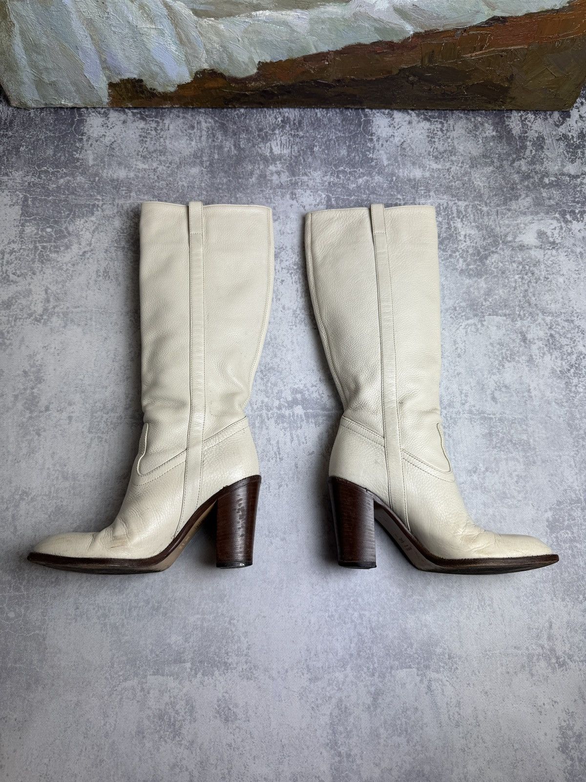 Gucci Gucci Designer Rare Cowboys Leather High Vintage Heels Boots Size US 6 / IT 36 - 10 Thumbnail