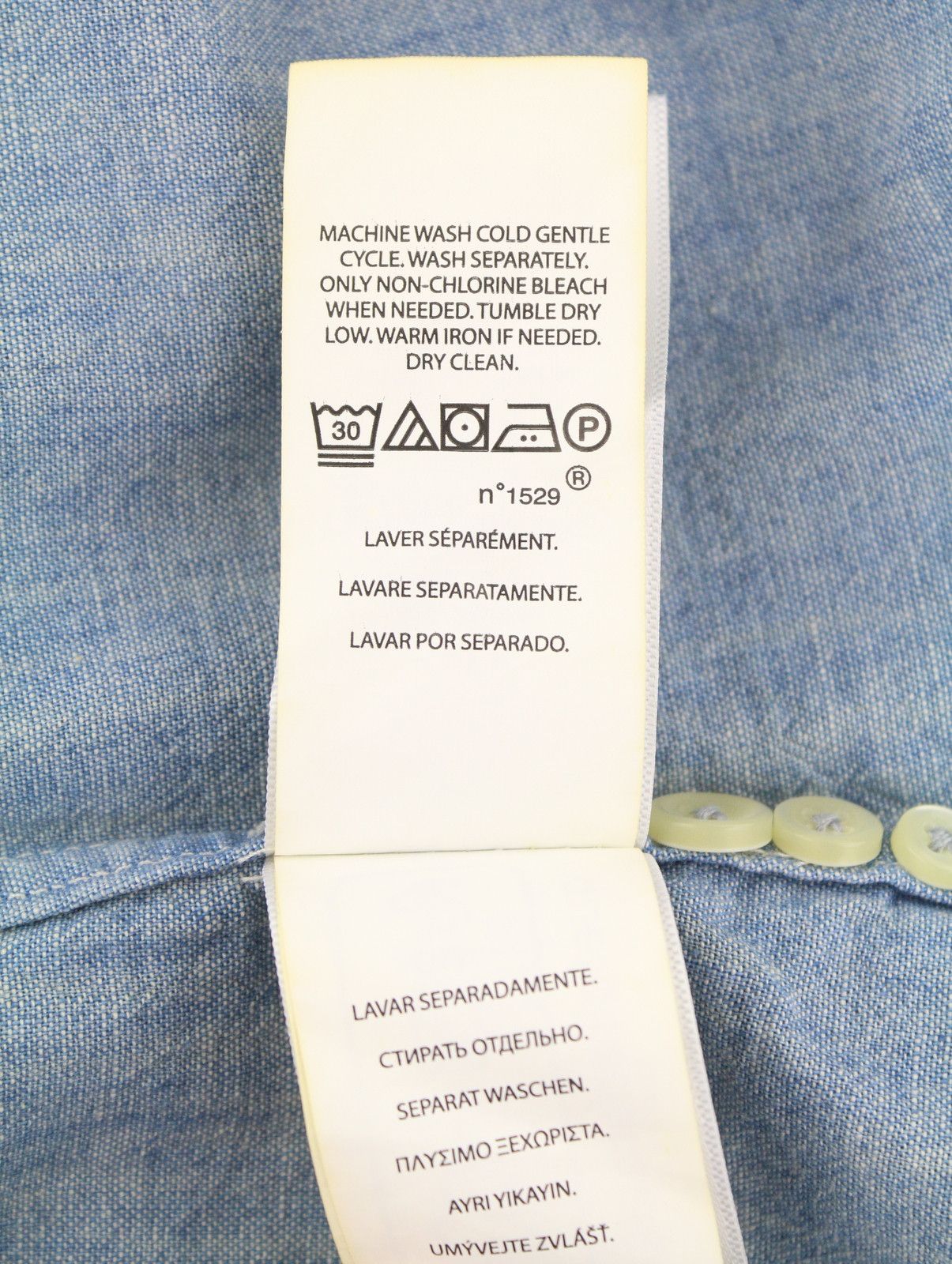 Ralph Lauren CORE REPLEN XL Blue Faded Button-Down Custom Fit 86997 Size US XL / EU 56 / 4 - 8 Thumbnail