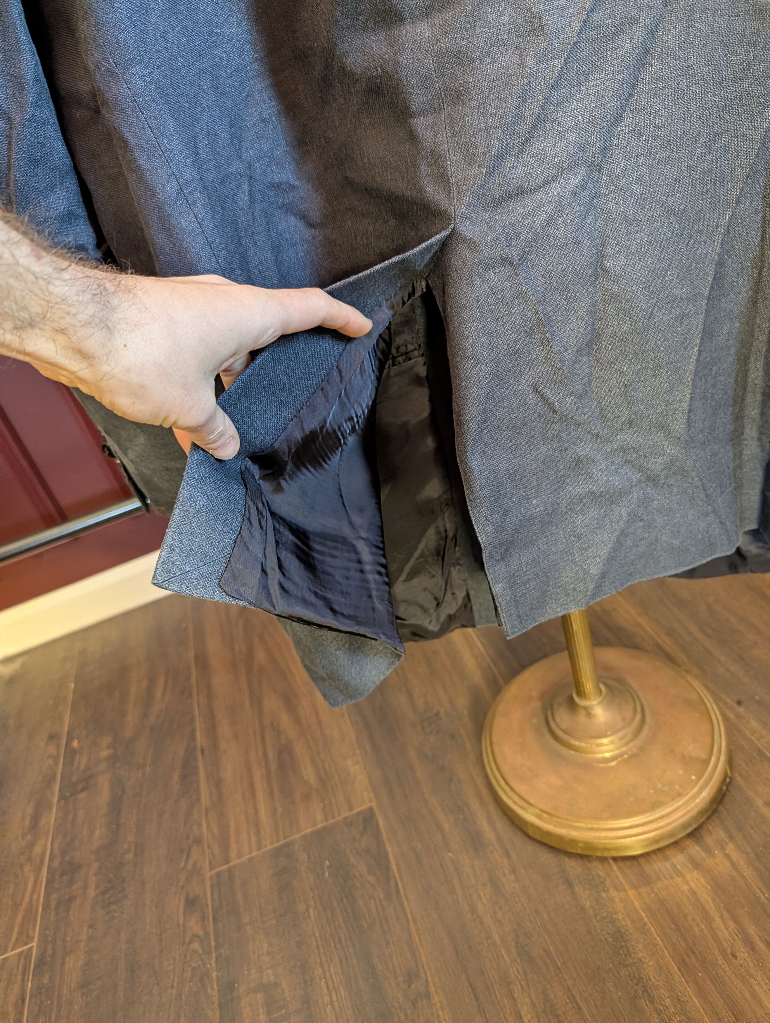 Brooks Brothers Silk linen made in Italy blue/gray sport coat jacket Size 42L - 7 Thumbnail