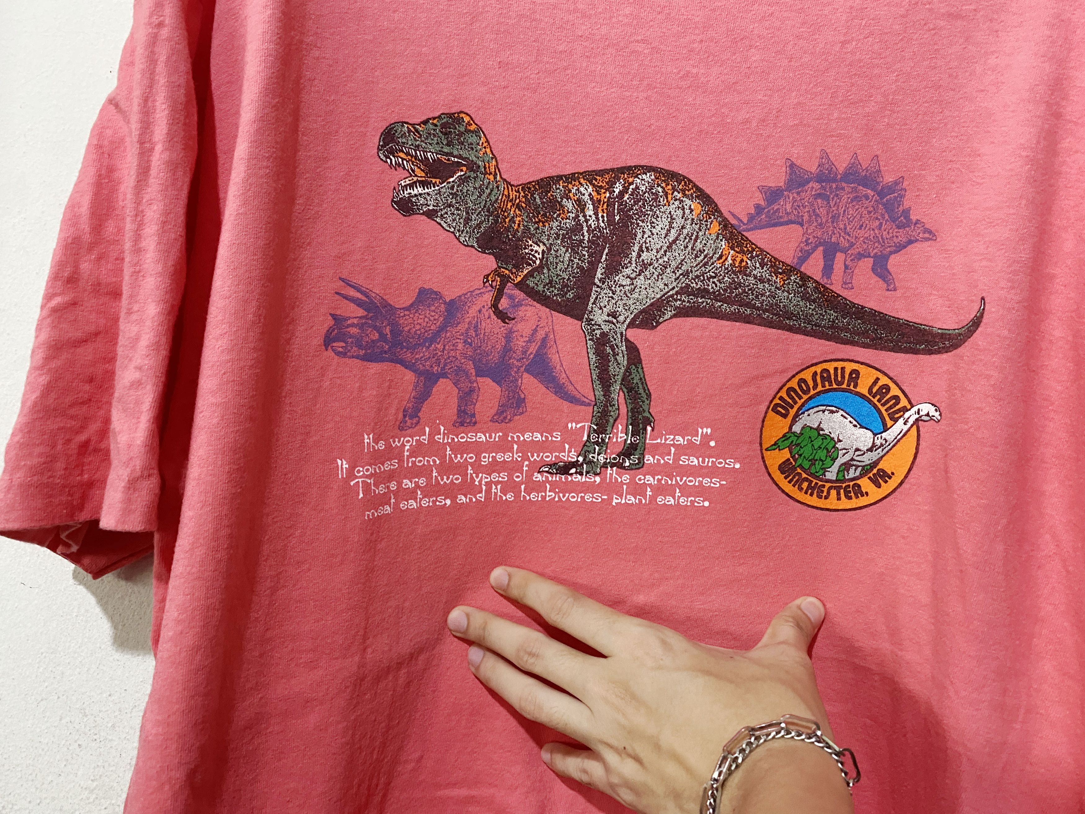 Vintage Vintage 90s Dinosaur Shirt Size US XL / EU 56 / 4 - 2 Thumbnail