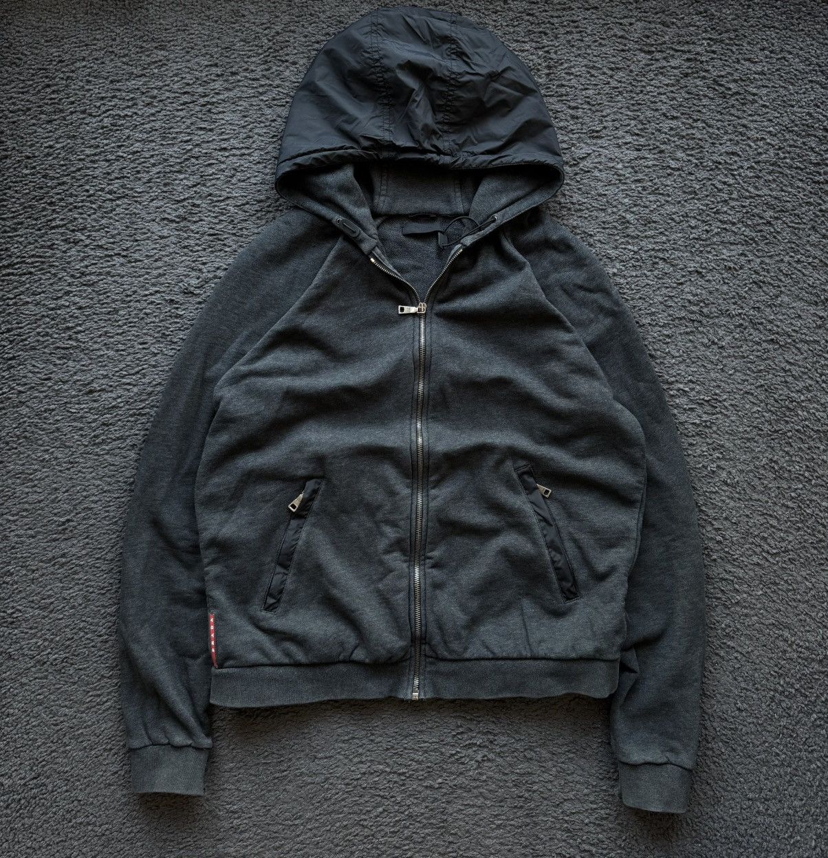 Prada Prada red tab nylon Zip-Up Hoodie Size US XXL / EU 58 / 5 - 1 Thumbnail