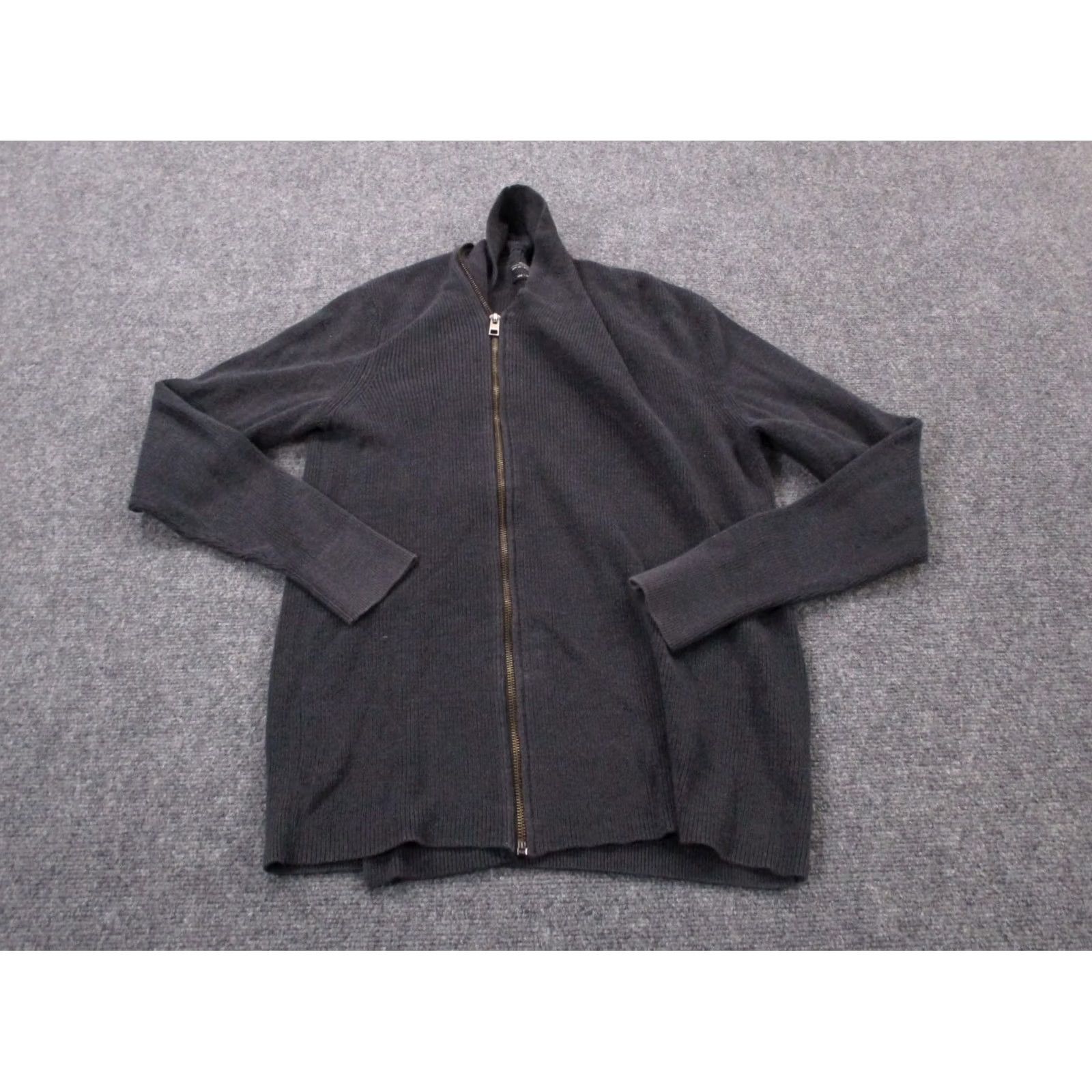 Allsaints Allsaints Black Zip Sweater Jacket Women S Casual Ribbed Size S / US 4 / IT 40 - 2 Thumbnail