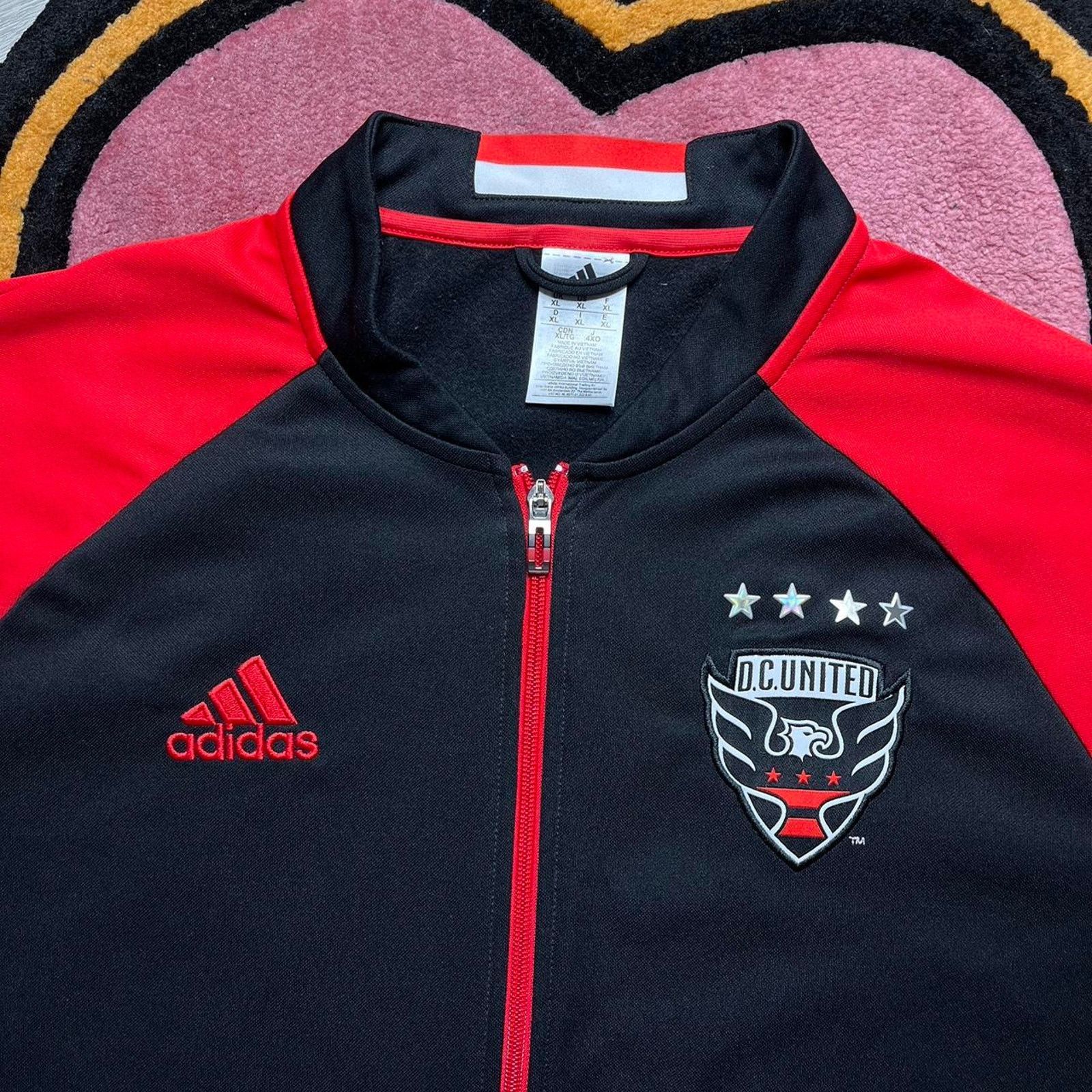 Adidas Adidas 2015 DC United Full Zip Track Jacket Size XL Black Size US XL / EU 56 / 4 - 3 Thumbnail