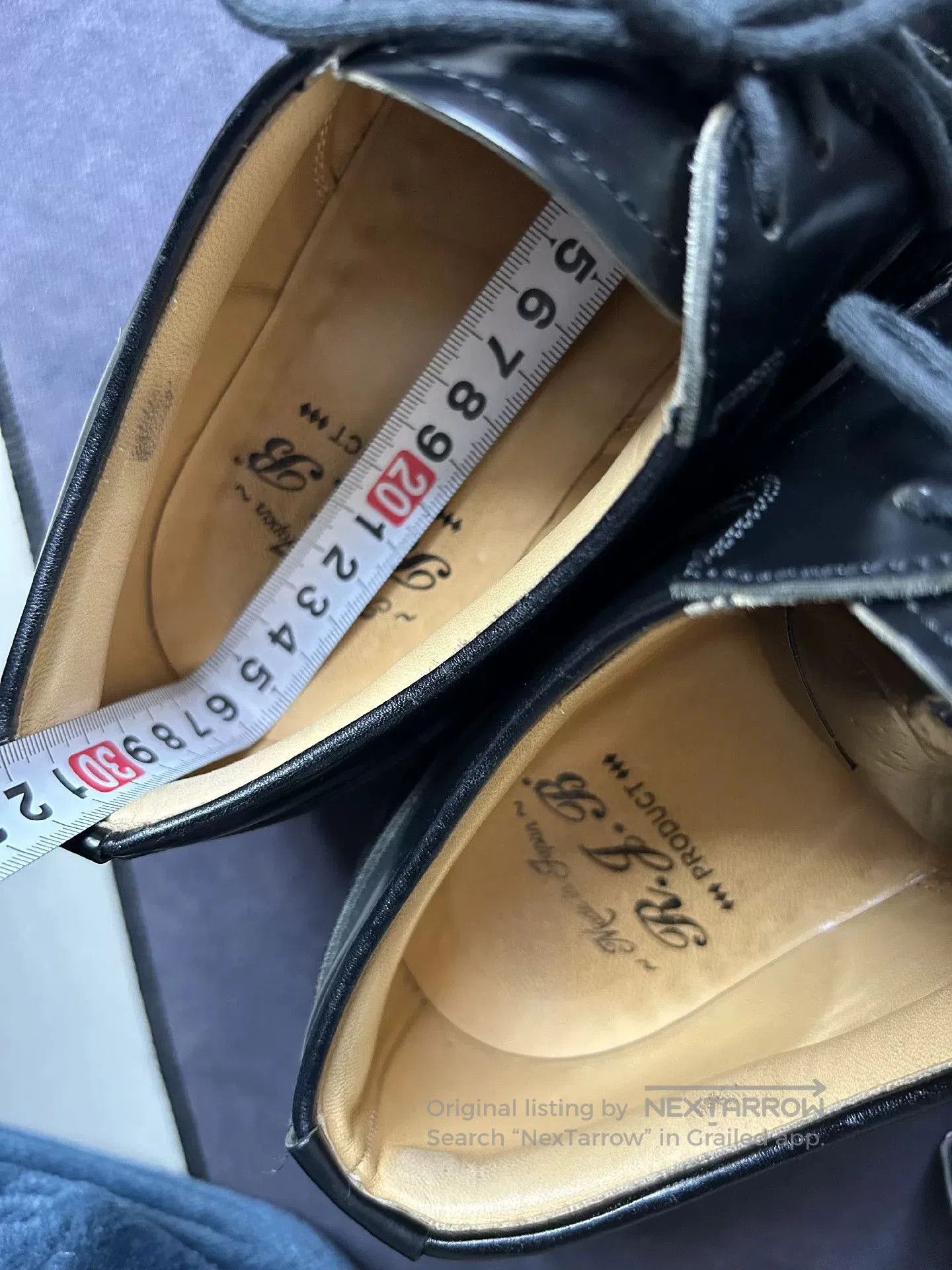 Japanese Brand Black Leather Dress Shoes with Brogue Detailing. Size US 7 / EU 40 - 7 Thumbnail