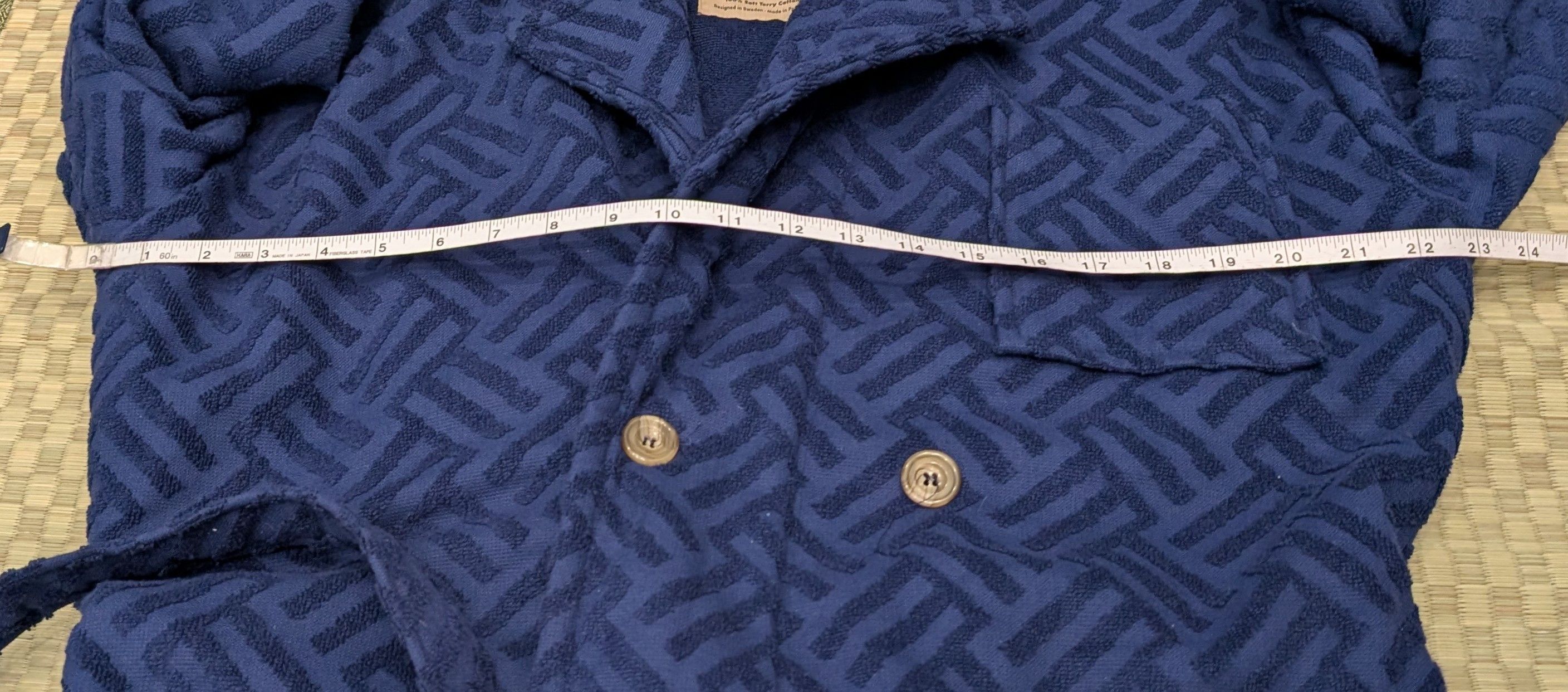 OAS OAS Double Breasted Terry Cotton Bath Robe Royal Size S/M Size ONE SIZE - 6 Thumbnail